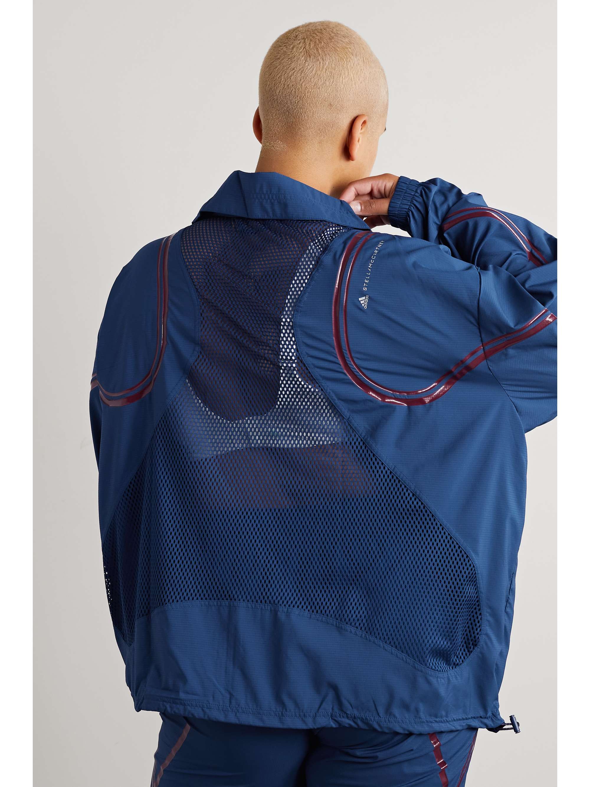 ADIDAS BY STELLA MCCARTNEY XL-XXXXL TruePace printed mesh-trimmed recycled-ripstop jacket