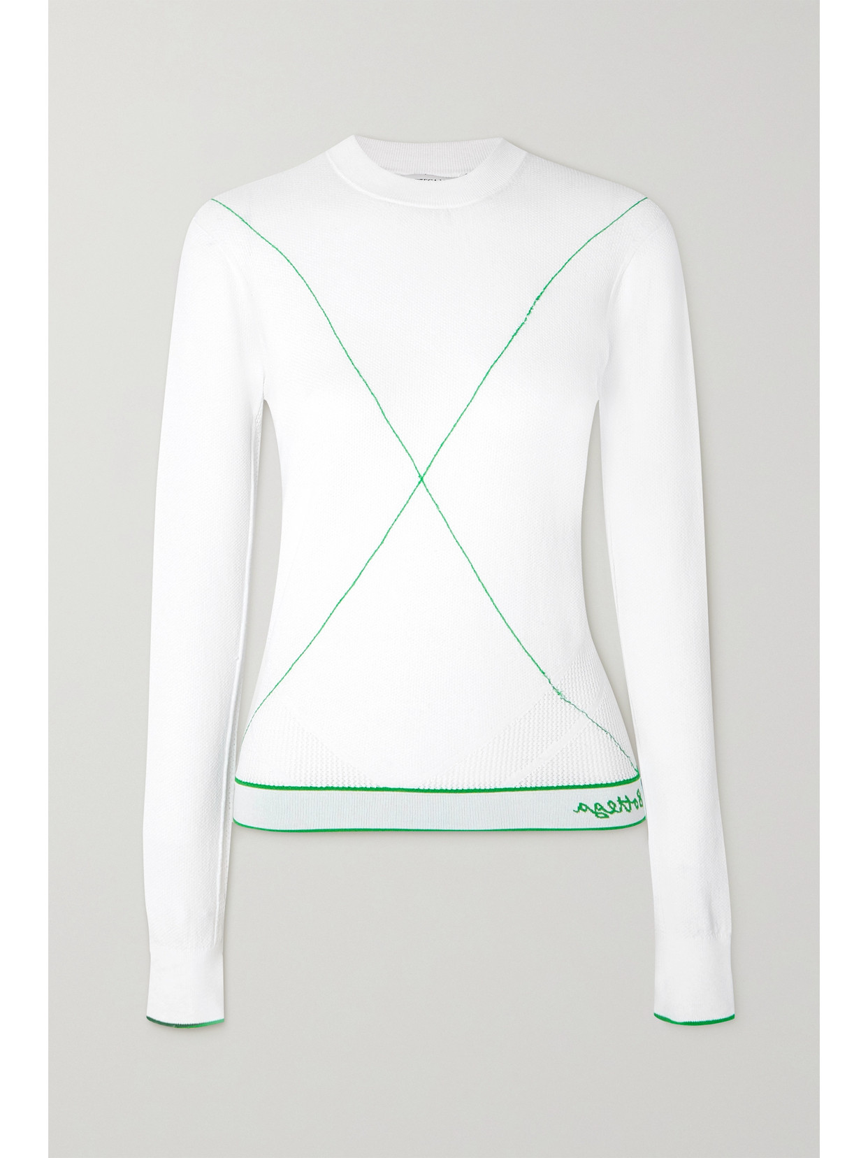 Bottega Veneta Logo Sweater In White