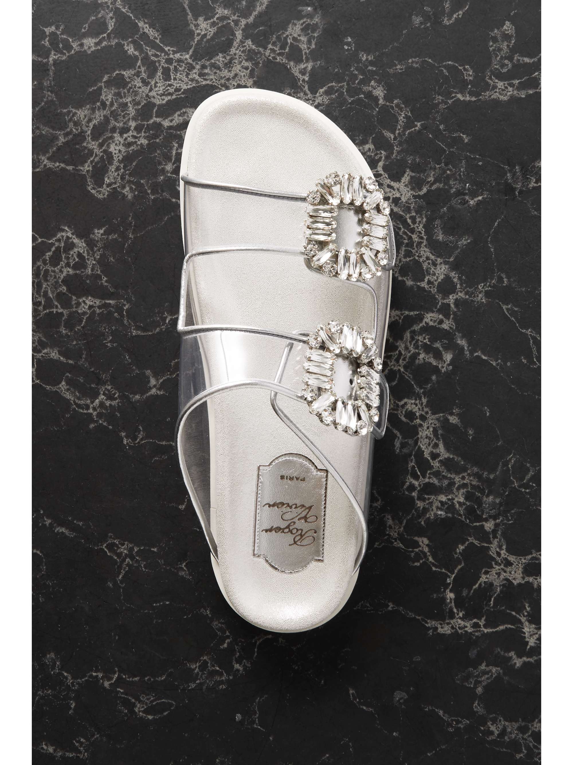 ROGER VIVIER Slidy Viv Strass crystal-embellished PVC slides