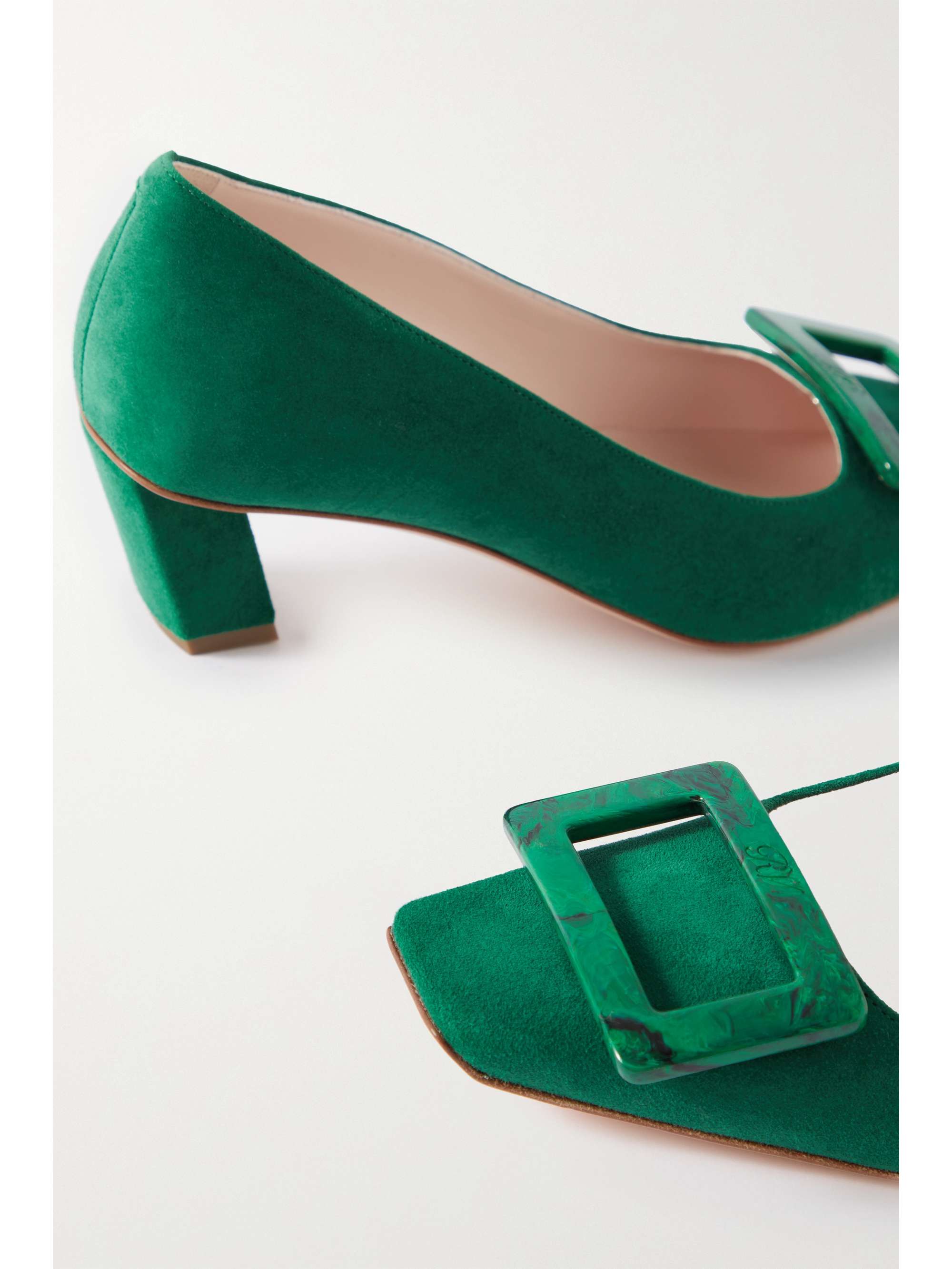 ROGER VIVIER Belle Vivier suede pumps
