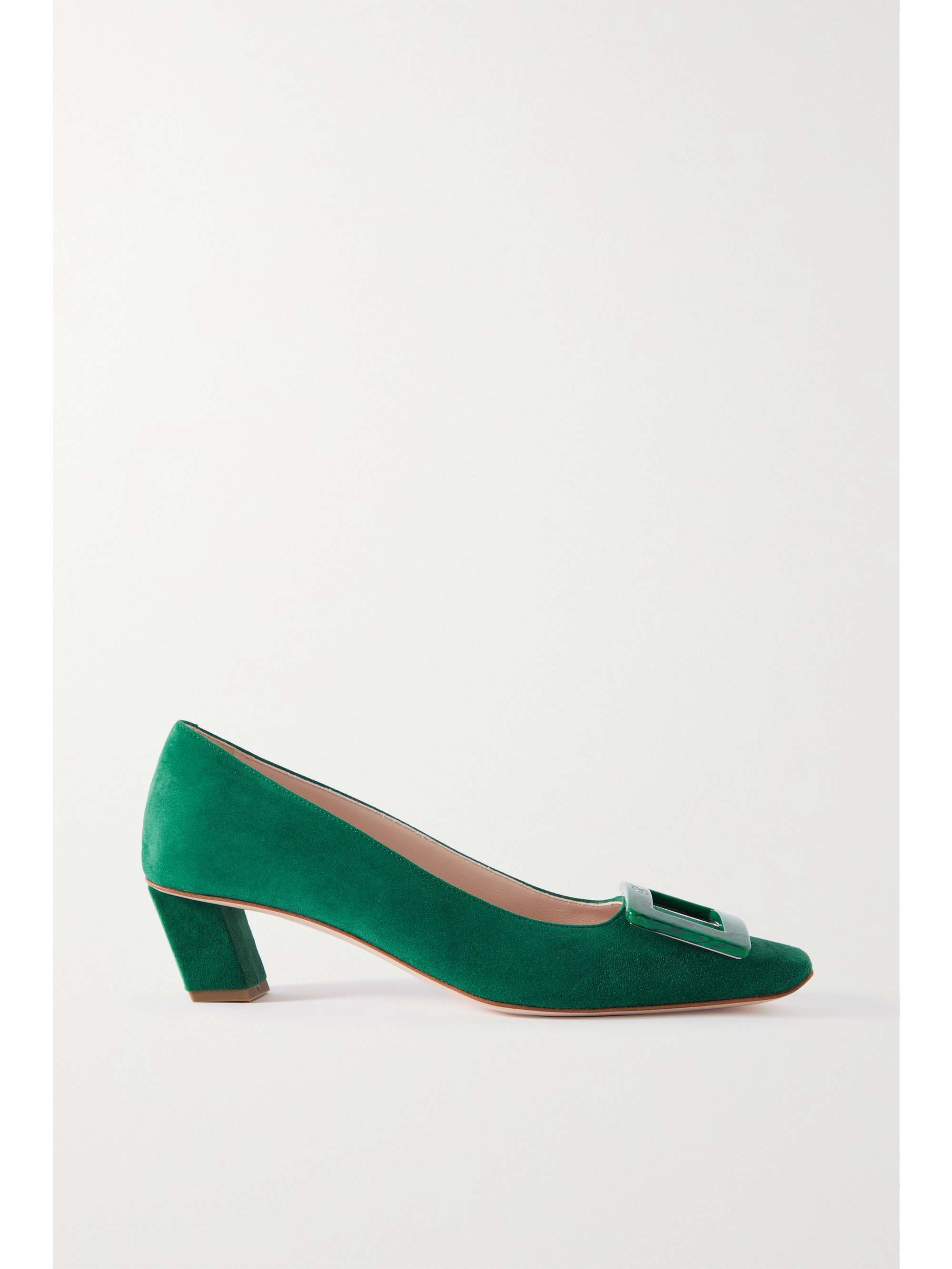 ROGER VIVIER Belle Vivier suede pumps NET A PORTER