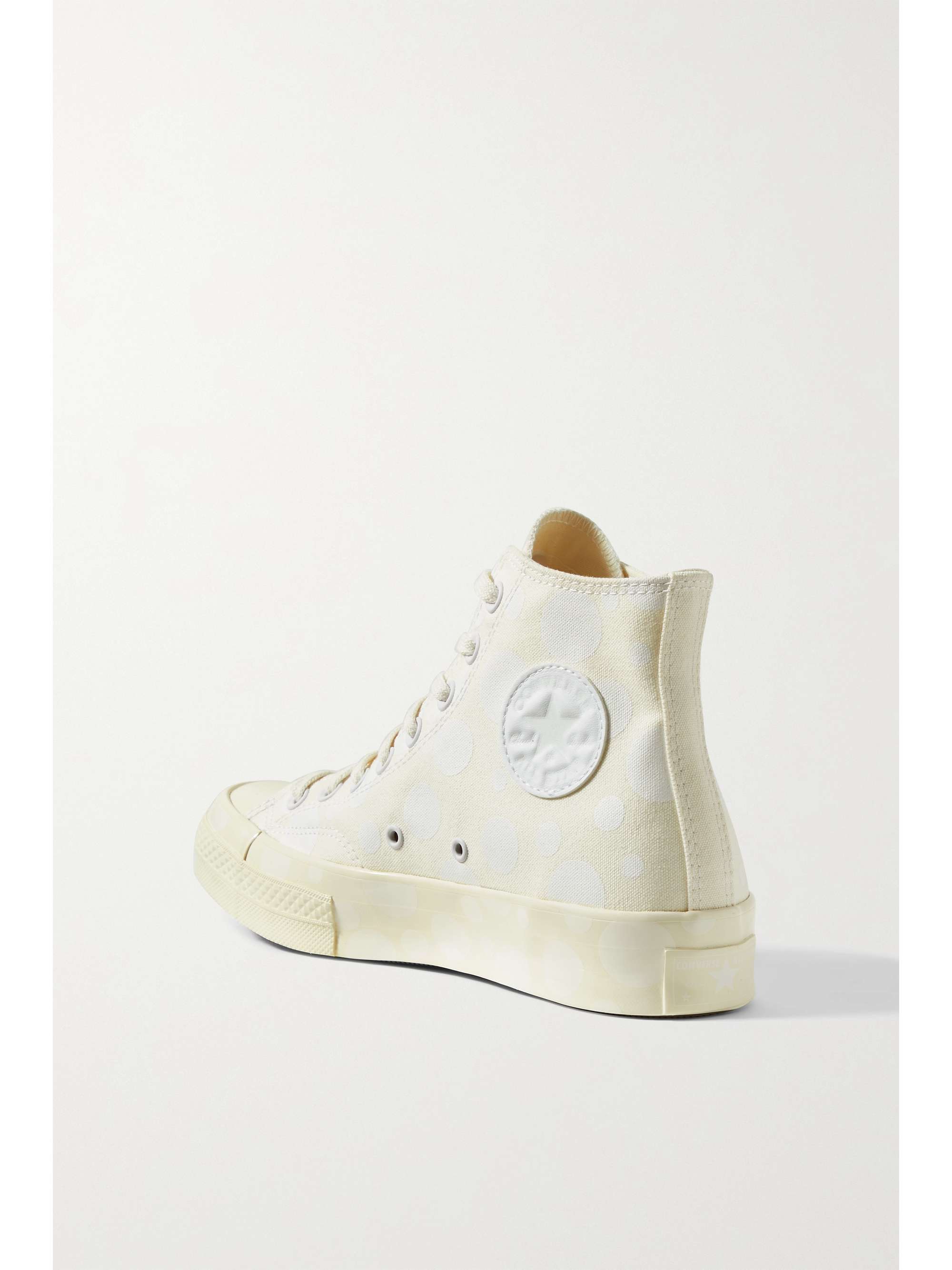 converse high tops polka dot