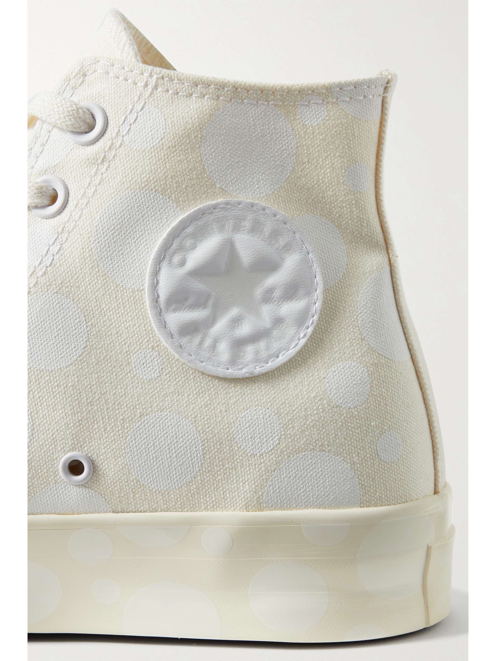 converse high tops polka dot