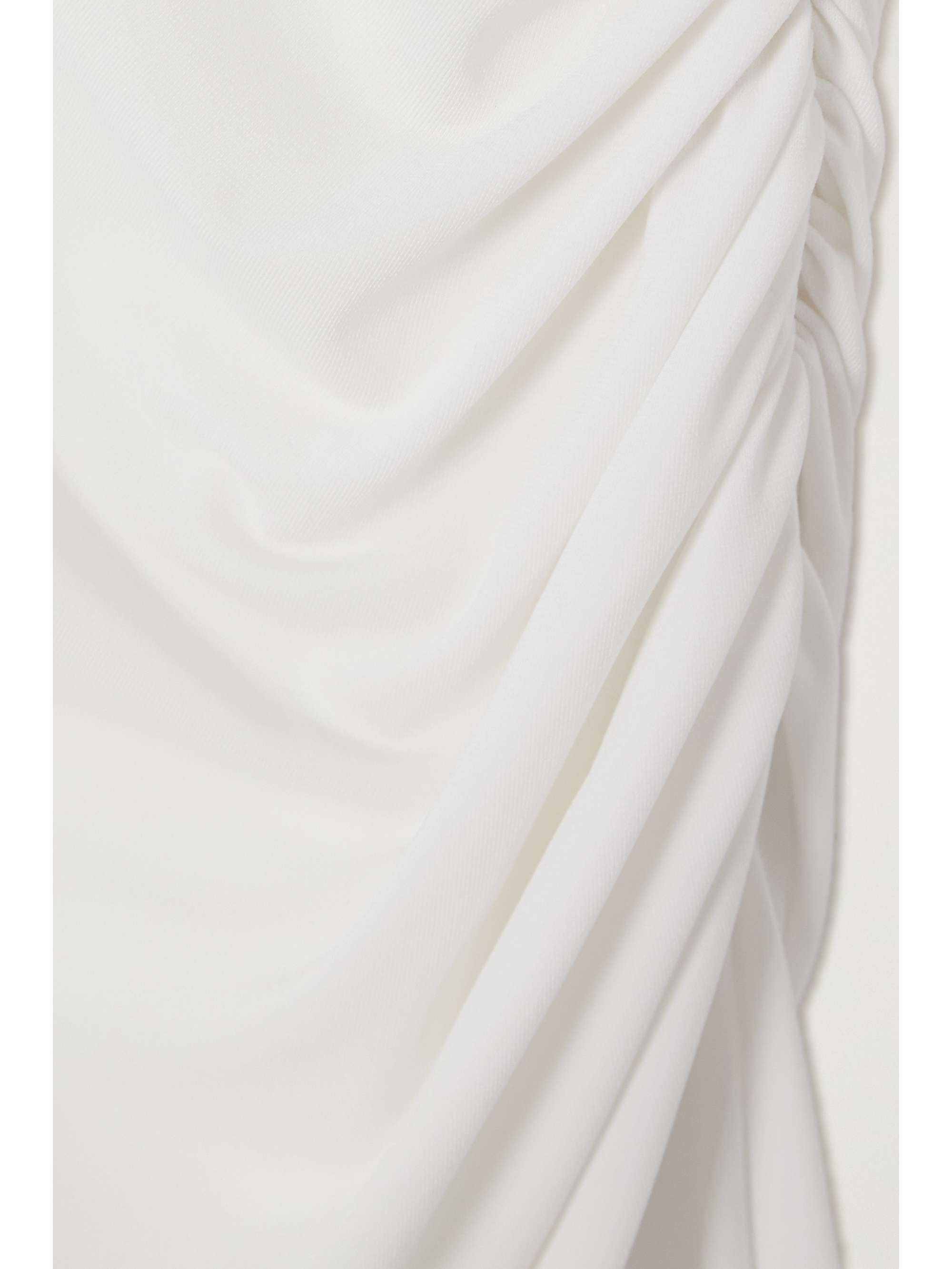 HALSTON Oaklyn ruched stretch-jersey and chiffon mini dress