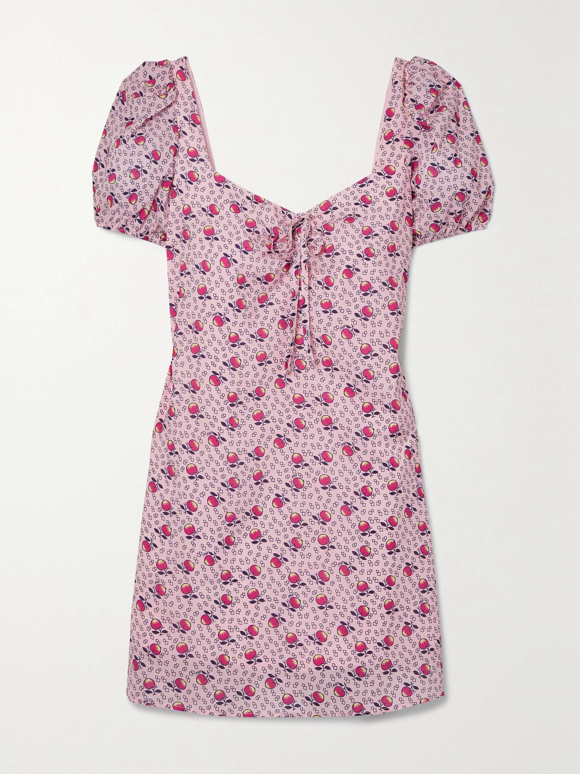 Dylan printed crepe de chine mini dress