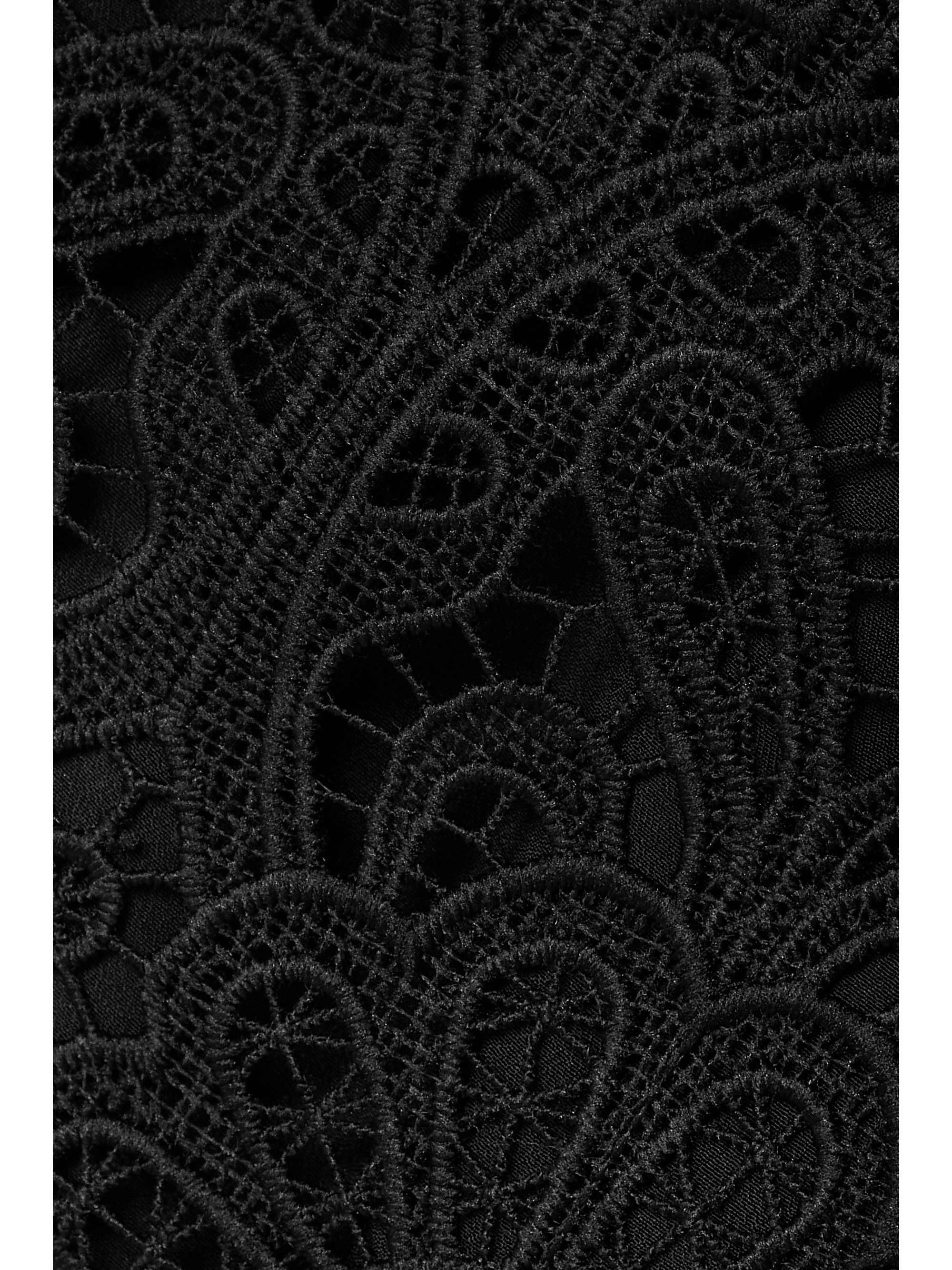SELF-PORTRAIT Crystal-embellished guipure lace blouse