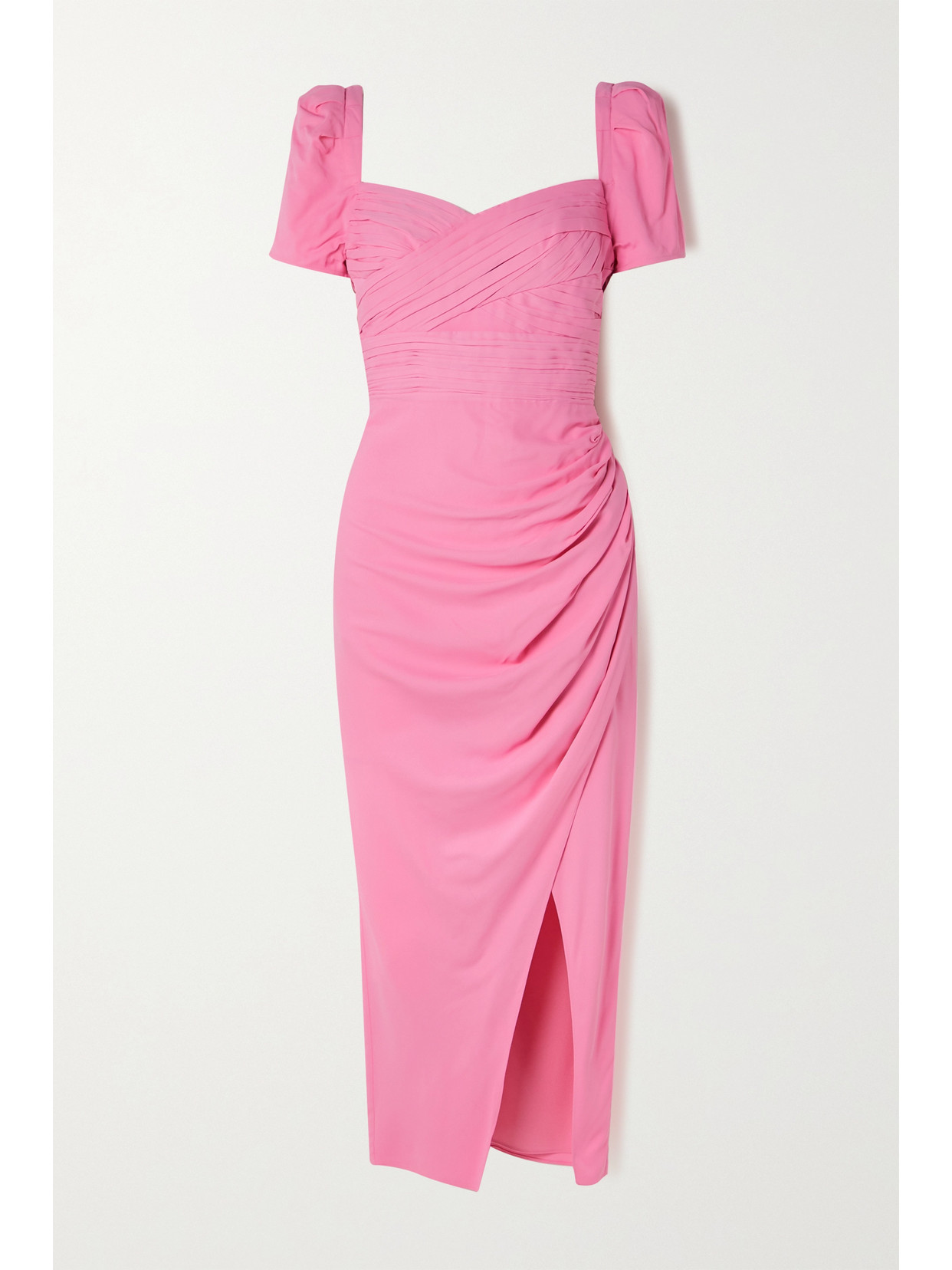SELF-PORTRAIT DRAPED CREPE MIDI DRESS