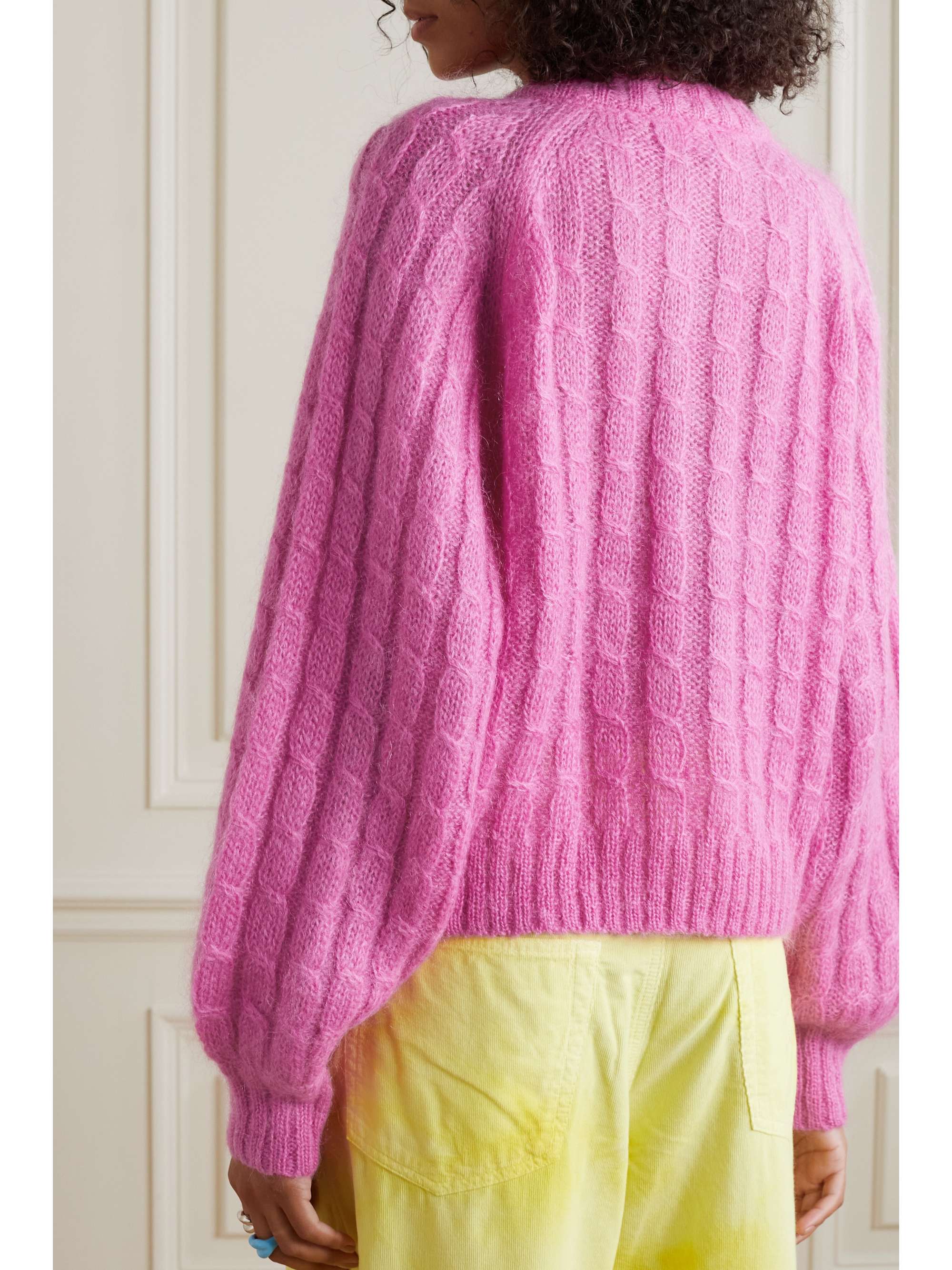 ganni cable knit cardigan