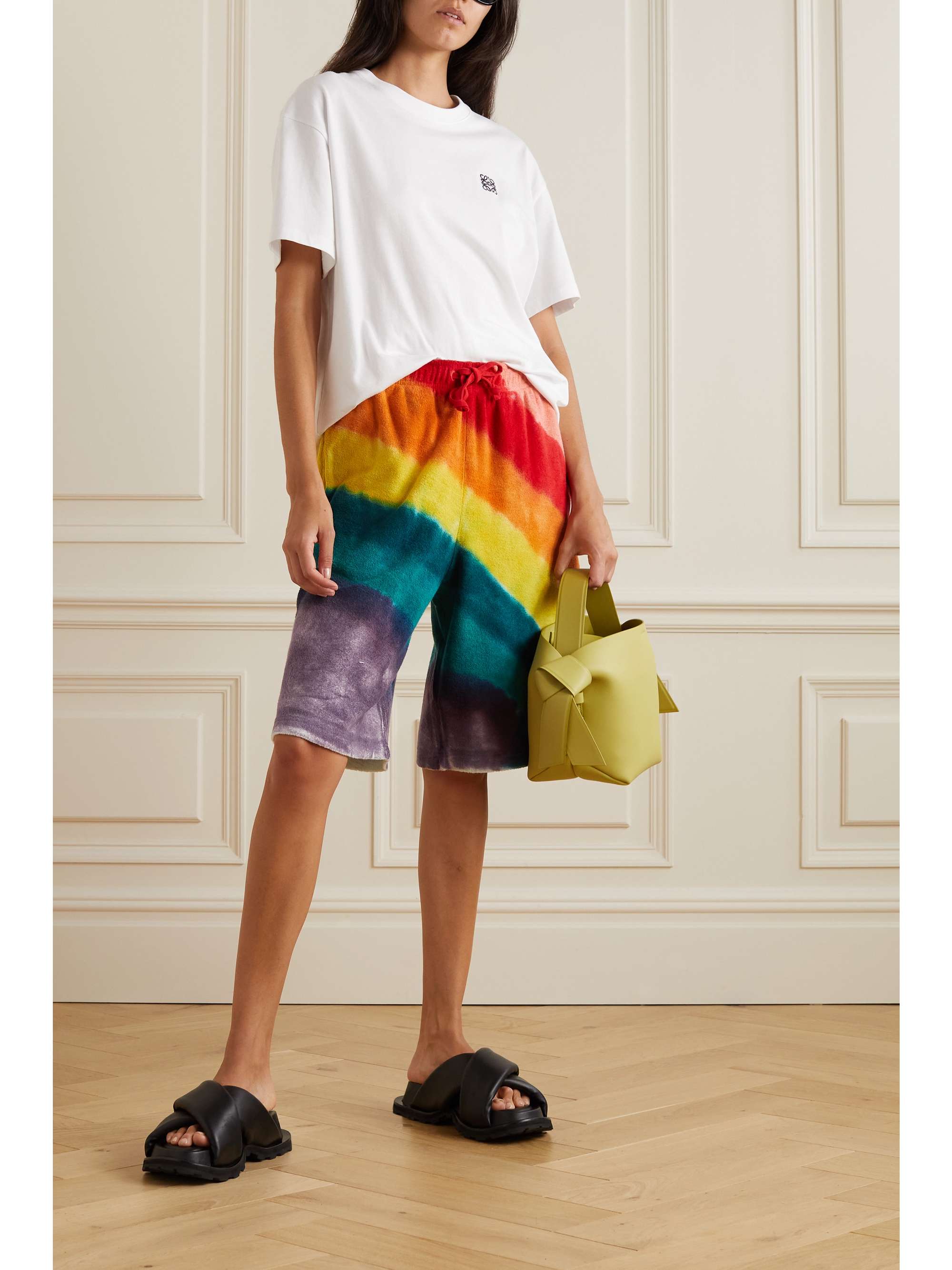 ACNE STUDIOS Tie dyed cotton terry shorts NET A PORTER