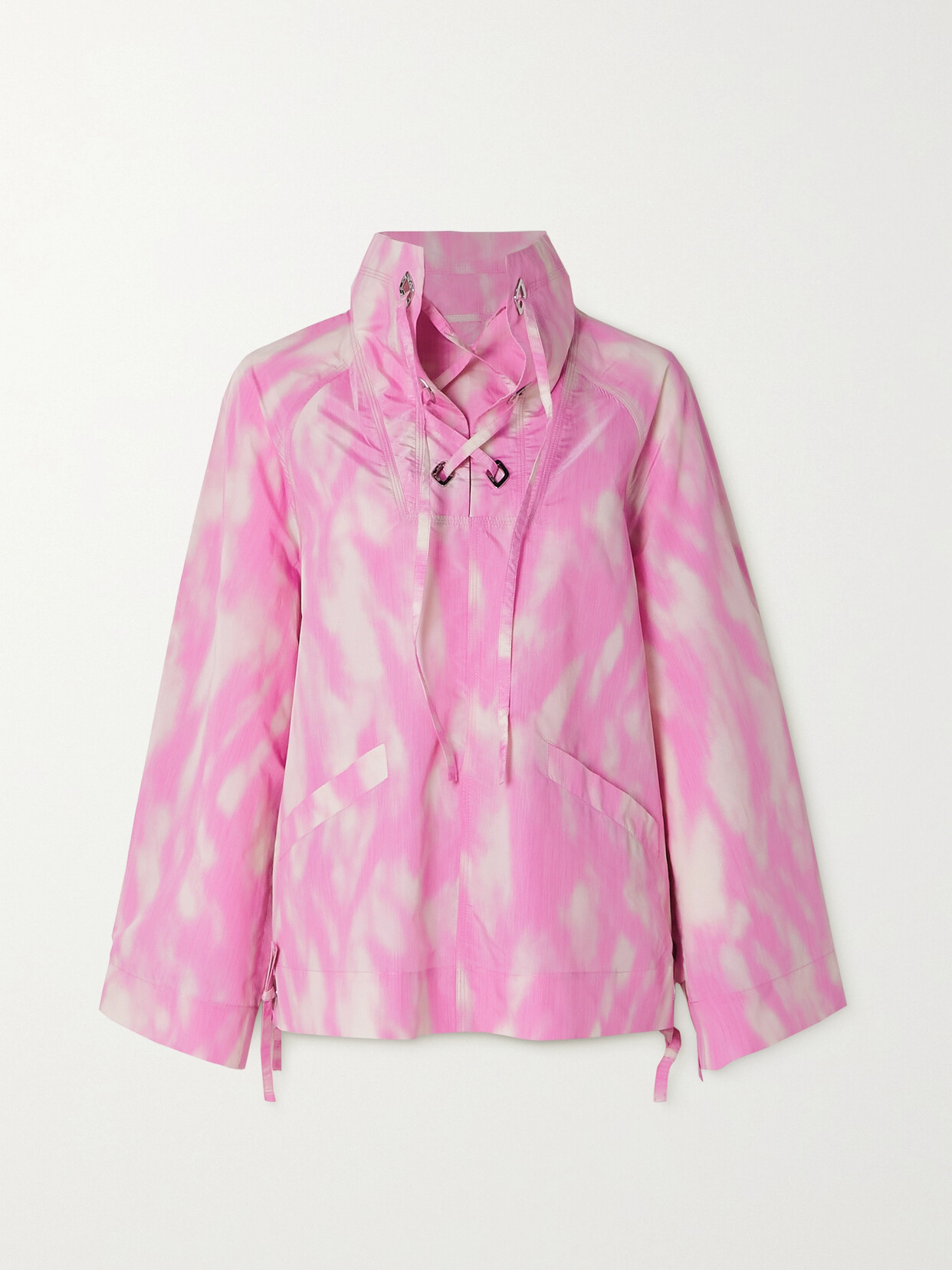 Ganni Long Sleeve Anorak In Dreamy Daze Phlox Pink In Pink
