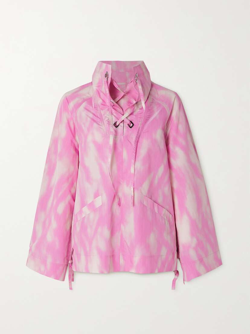 Ganni Oversized Tie-dyed Recycled Shell Anorak
