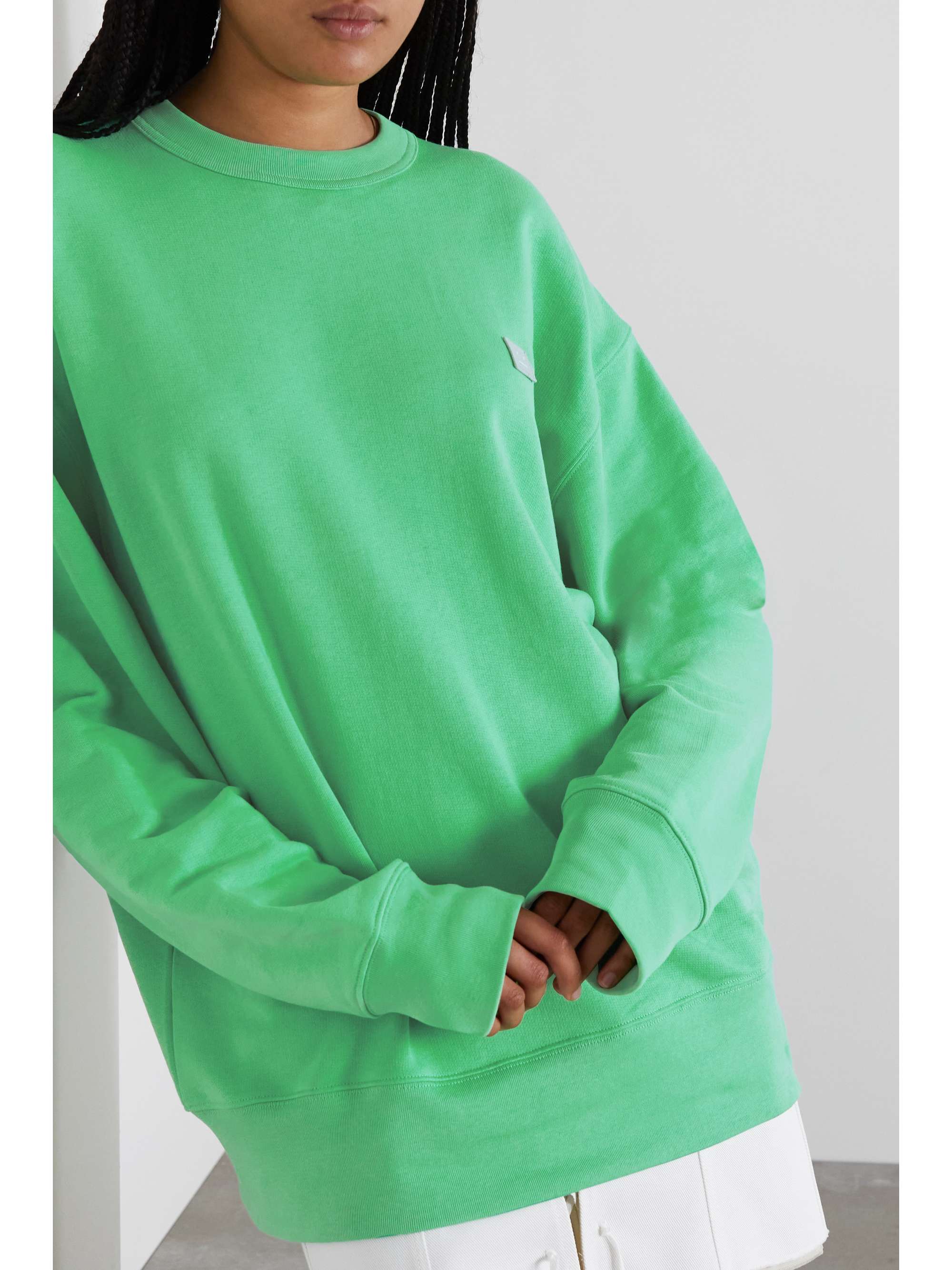 Light green Appliquéd organic cotton 