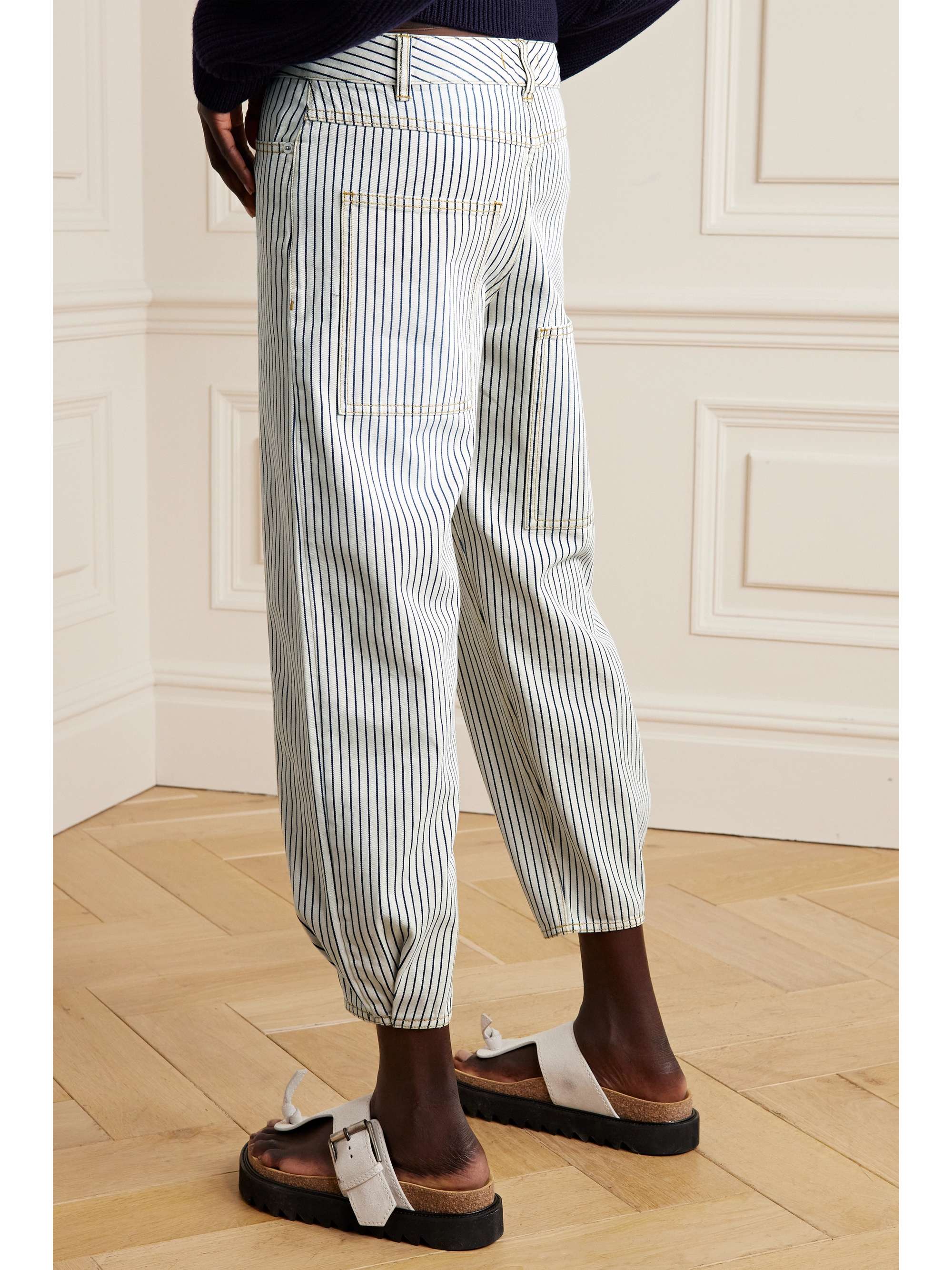 Ivory Brancusi Stonewash striped mid 