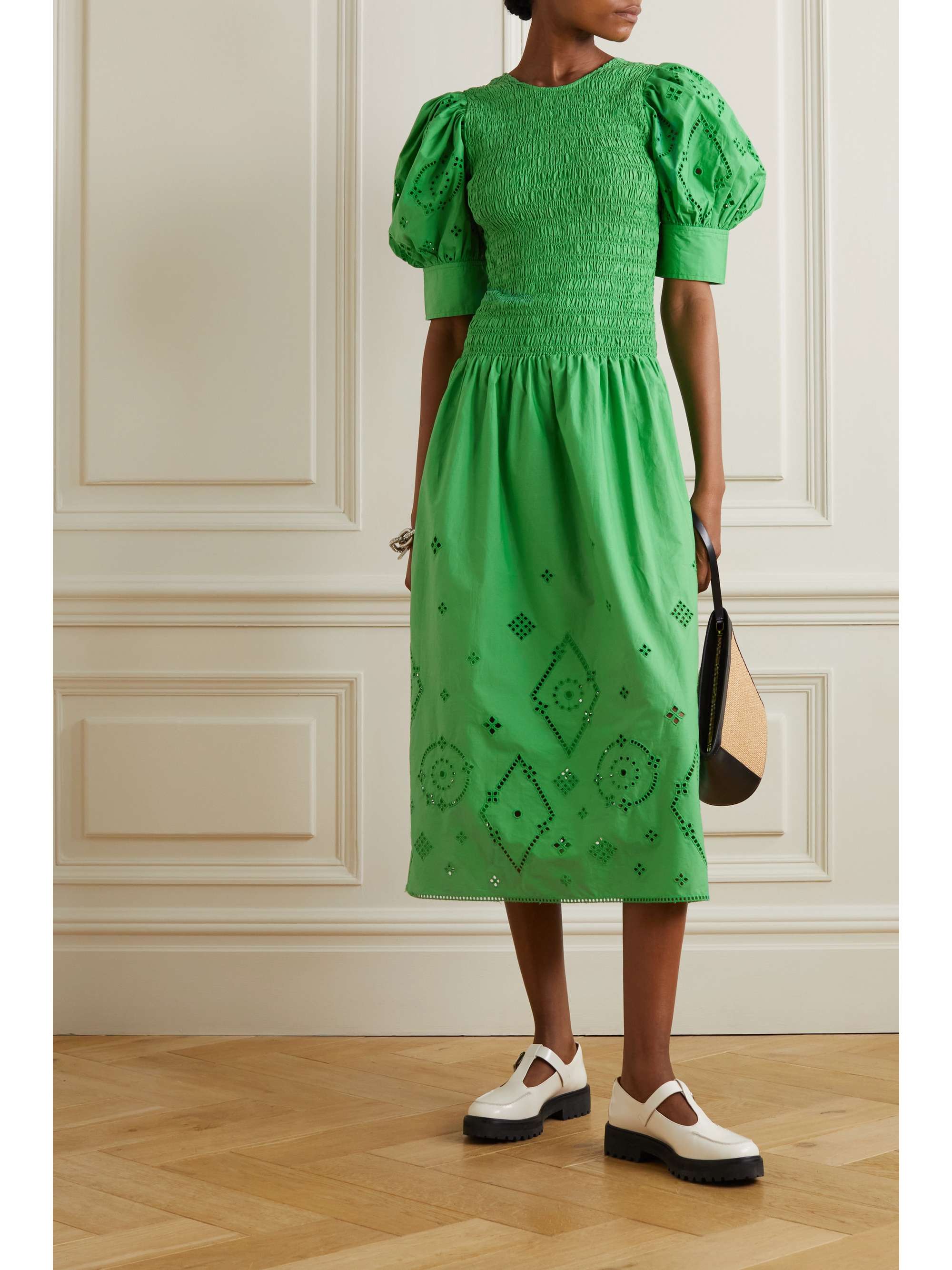 broderie anglaise cotton dress