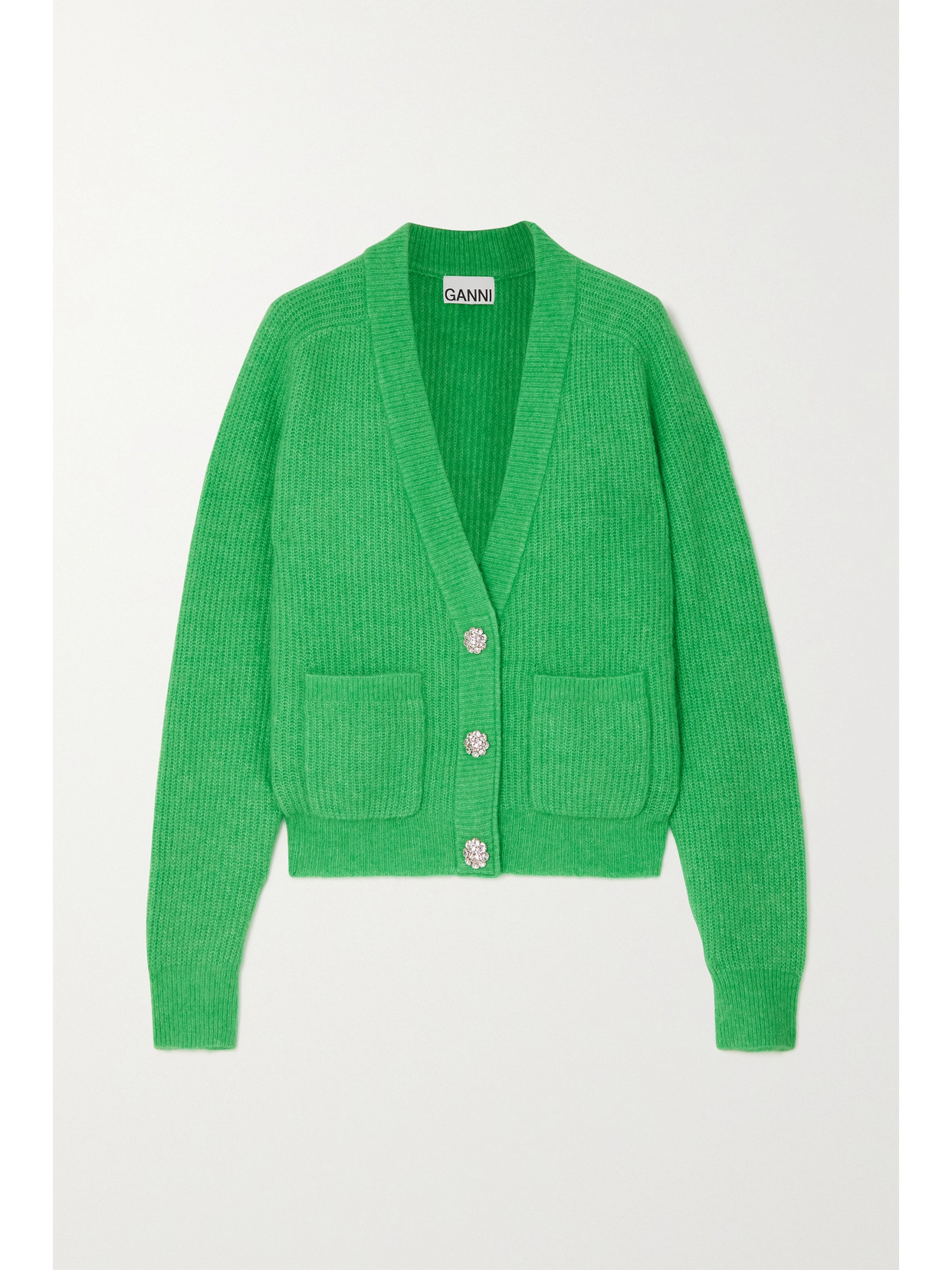 Crystal-embellished Knitted Cardigan