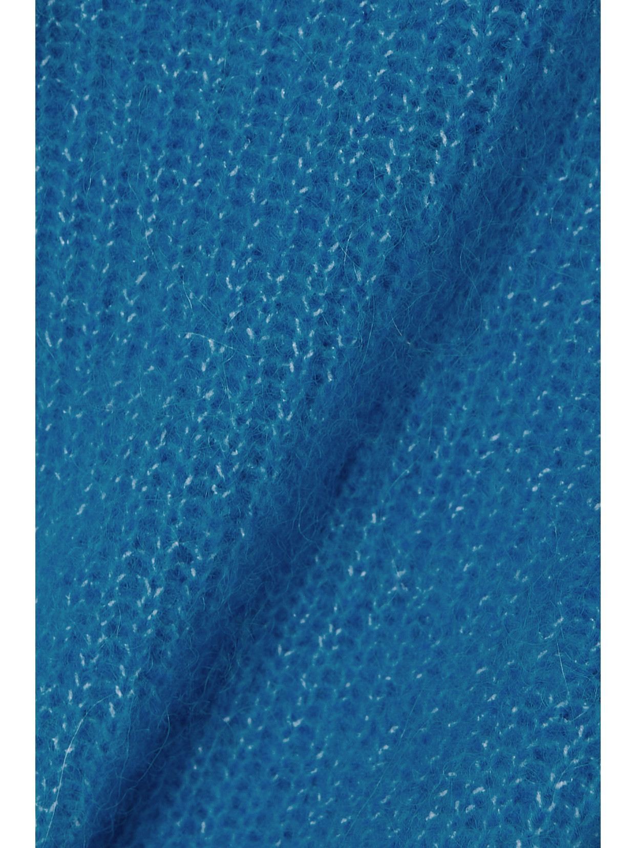 Ganni Wool-blend Ruffle-trimmed Cardigan In Blue