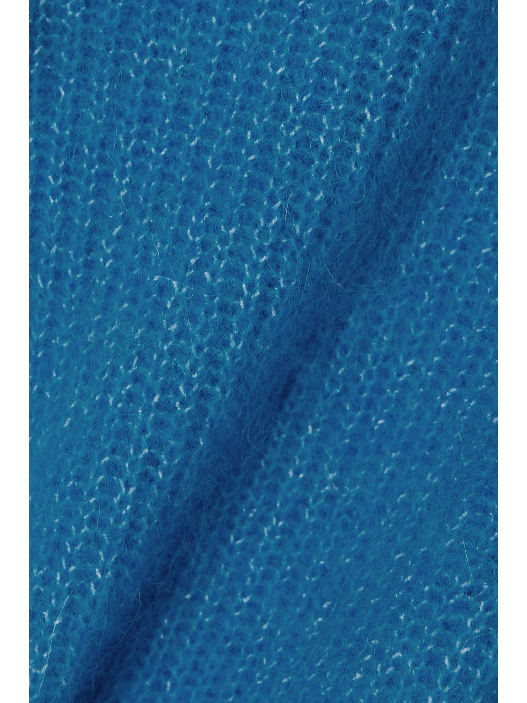 GANNI Ruffled ribbed-knit cardigan