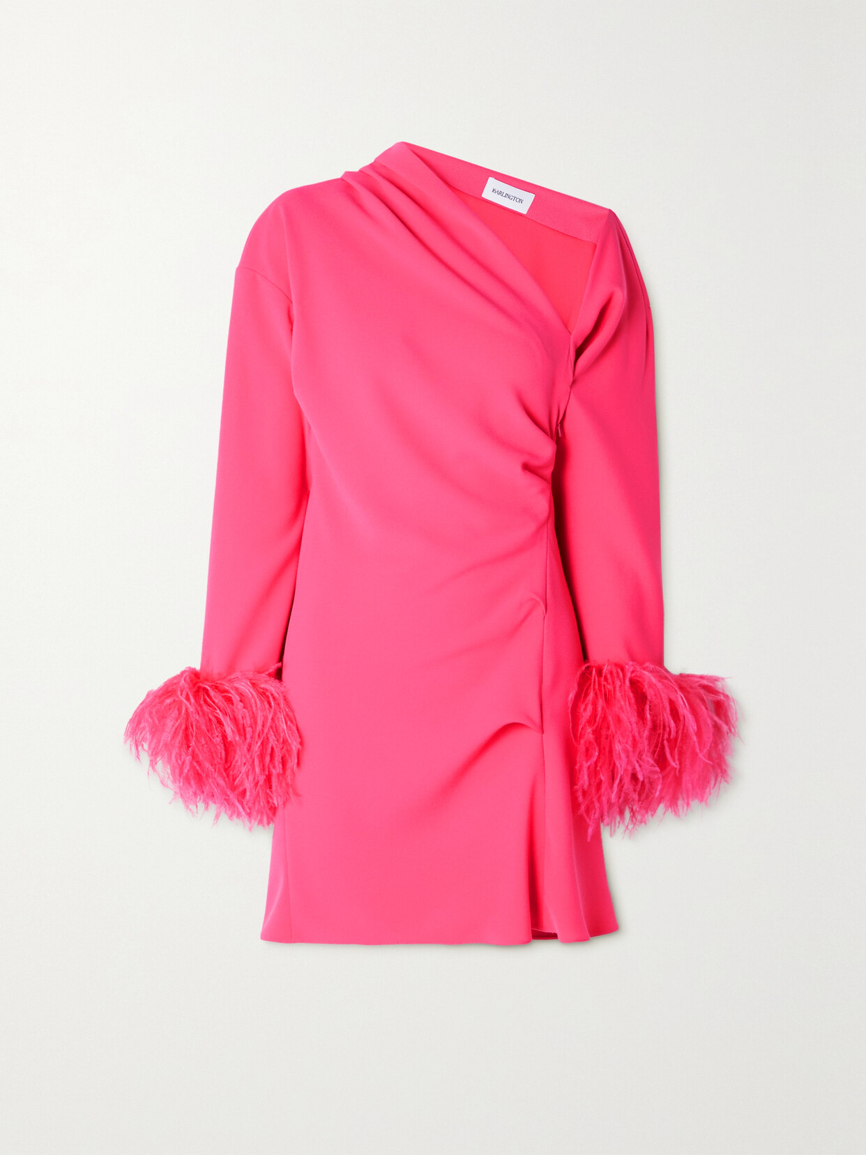 16arlington pink feather dress 16ARLINGTON Cindy Feather-trimmed Sequined Tulle Mini Dress - Women - Silver Dresses