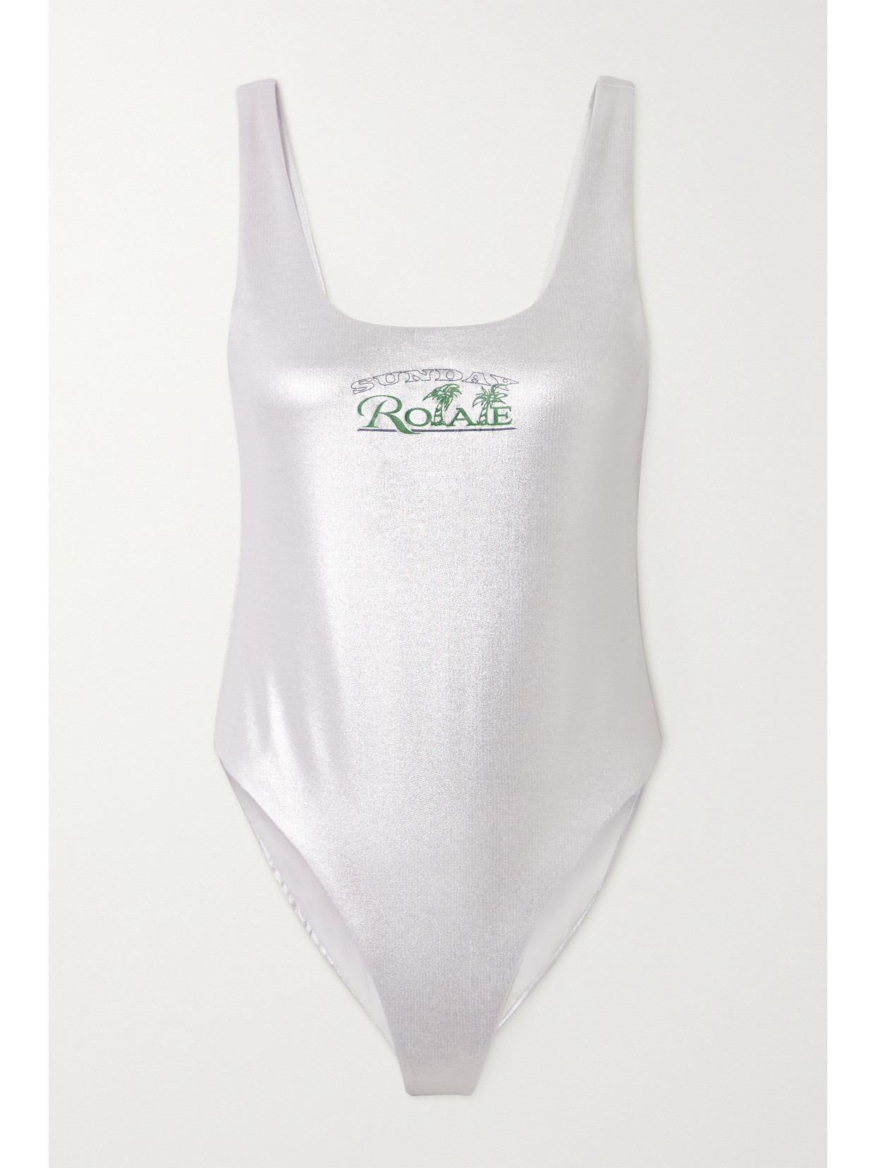 Rotate Birger Christensen Cismione One Piece Swimsuit In Silver