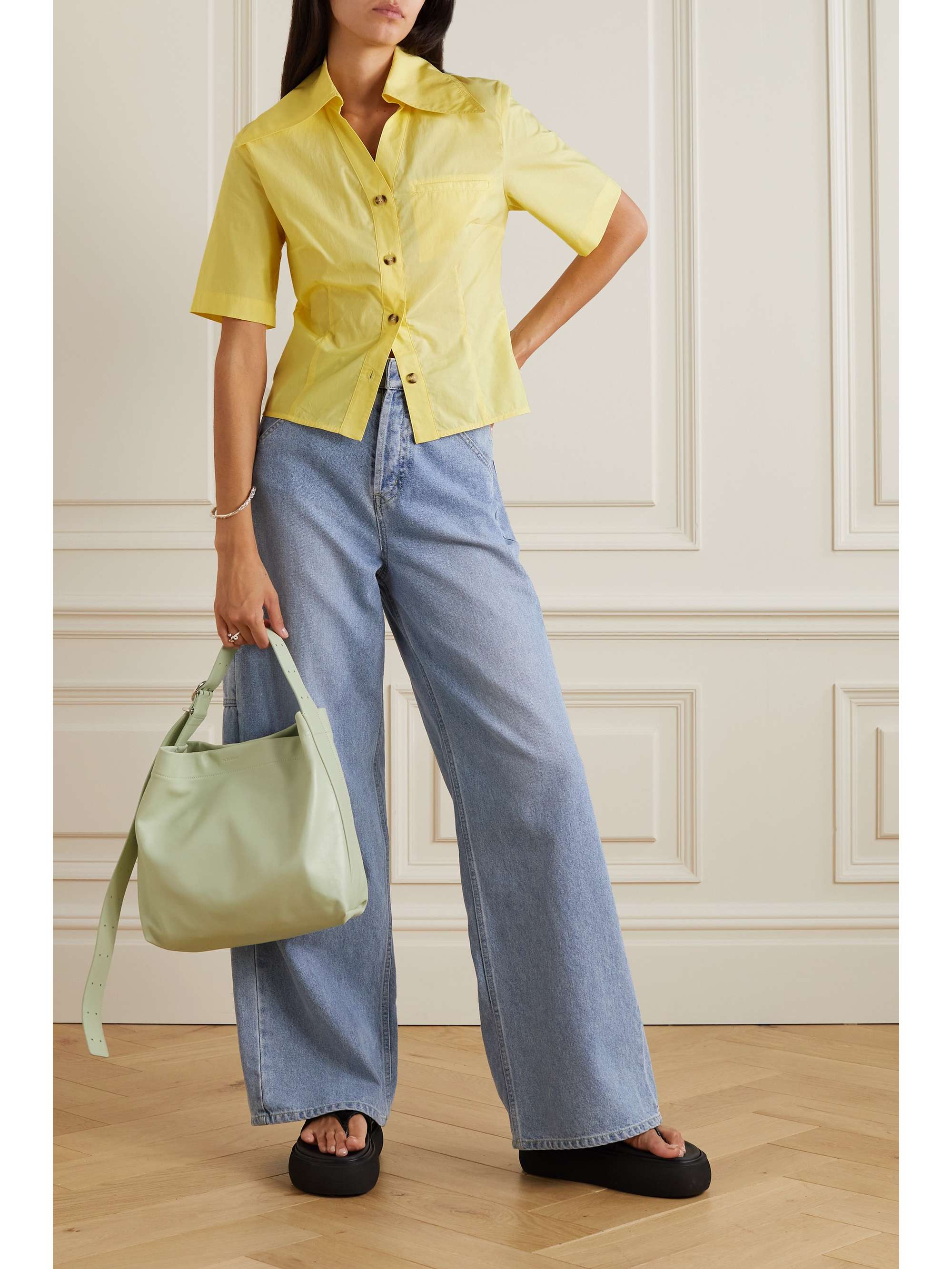 NANUSHKA Yusra cotton-poplin shirt | NET-A-PORTER