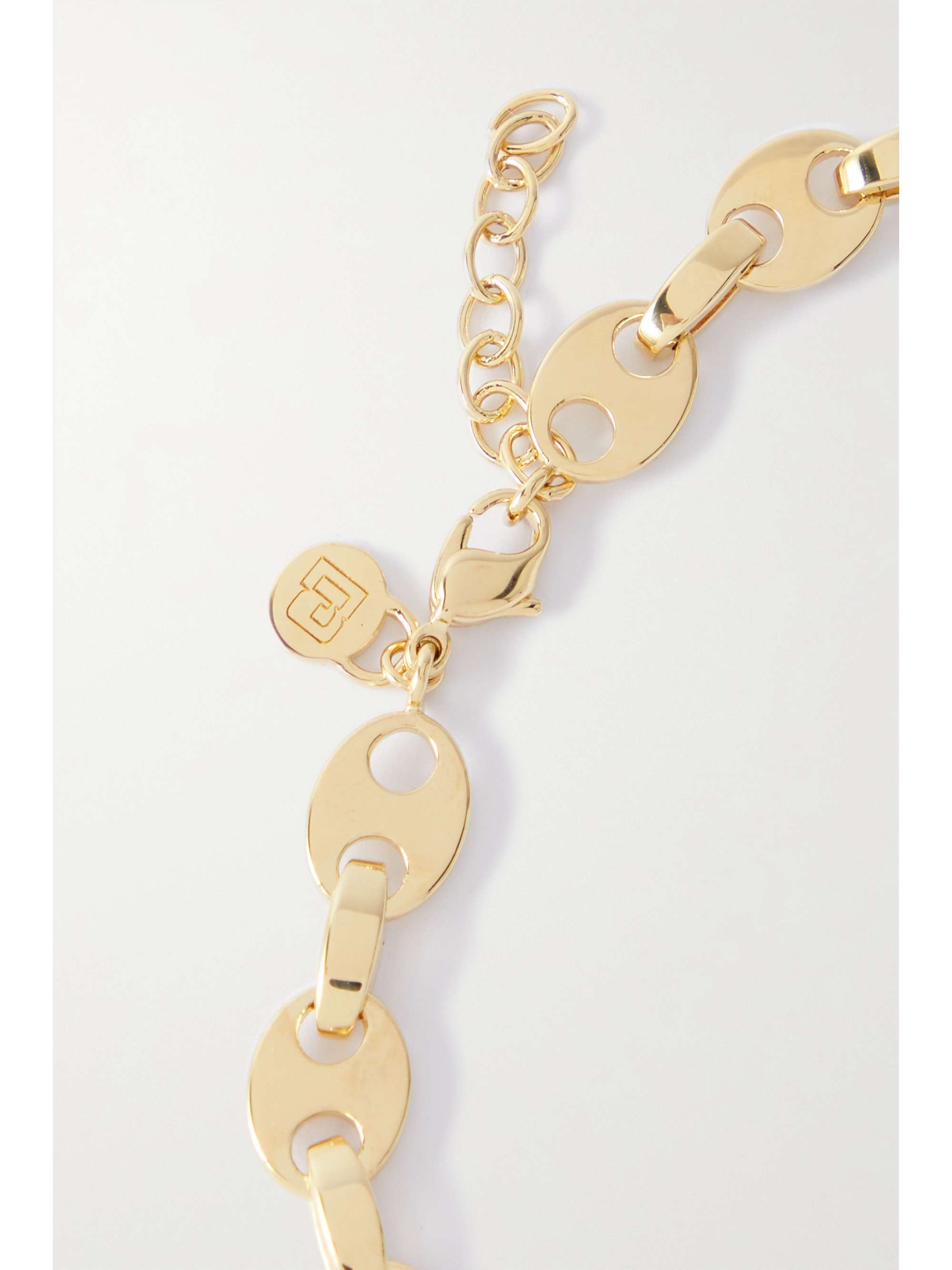 PACO RABANNE Eight Nano gold-tone glass anklet