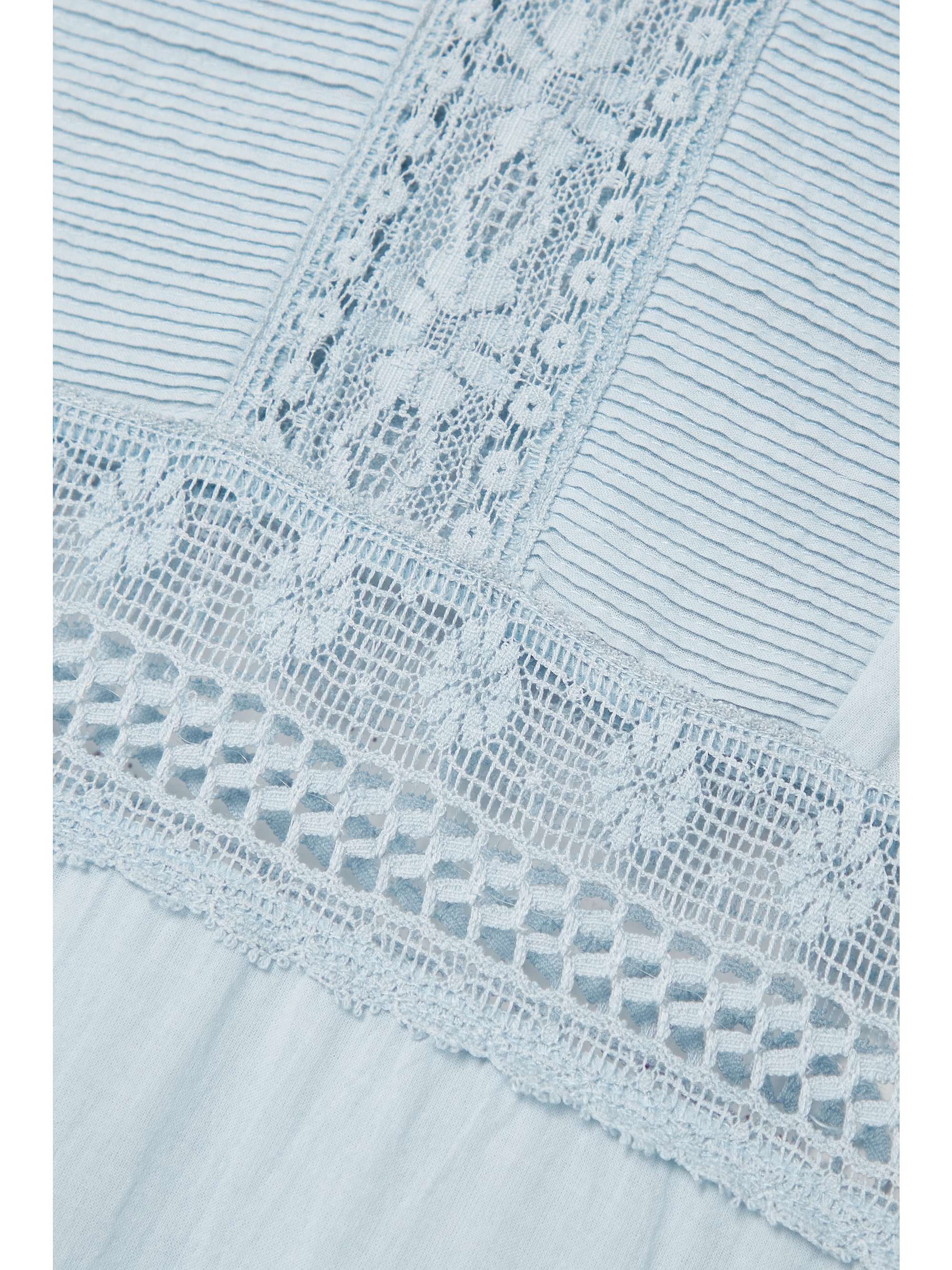 RIXO Rosa crocheted lace-trimmed cotton maxi dress