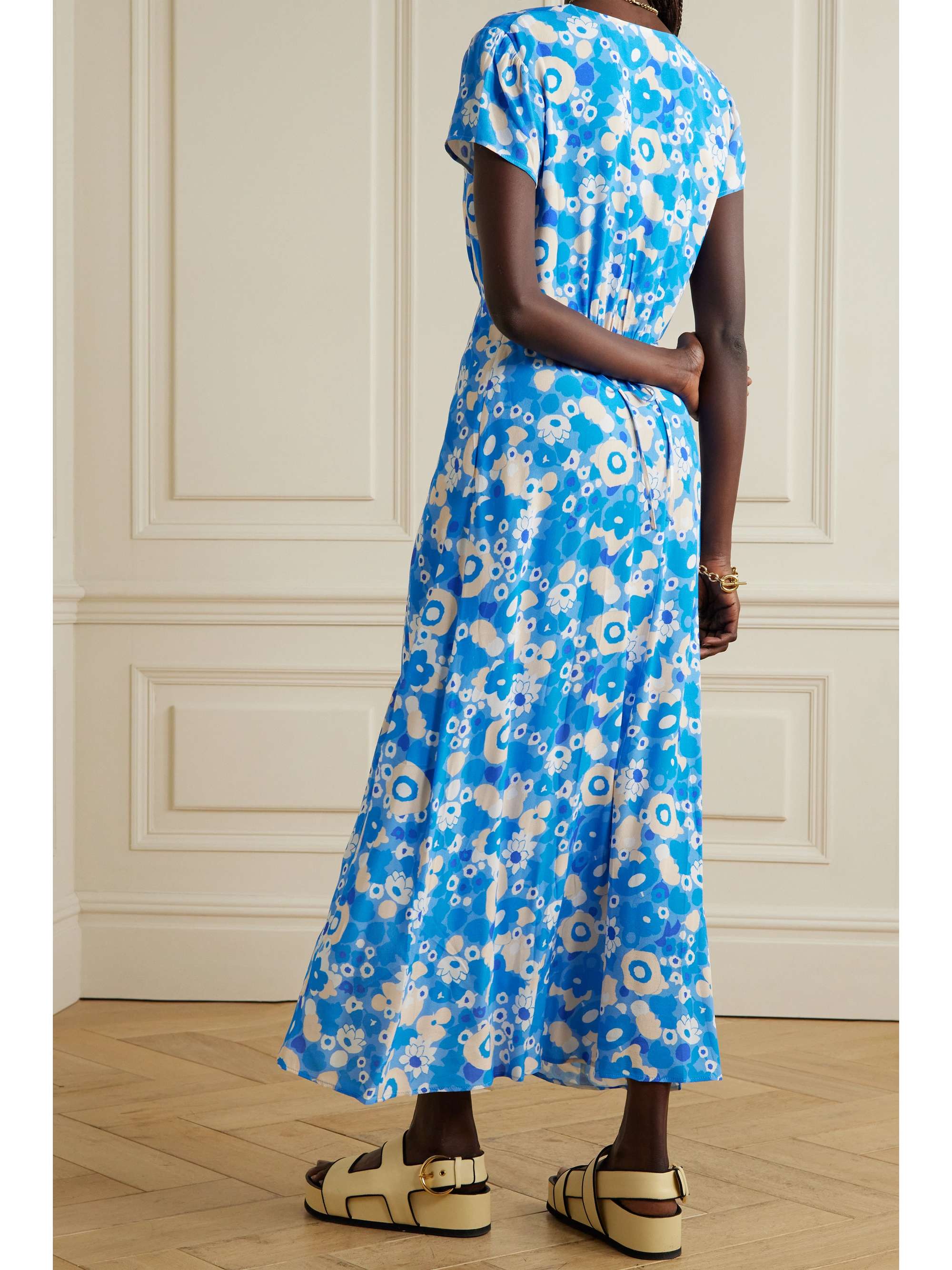 RIXO Aspen floral-print crepe midi dress