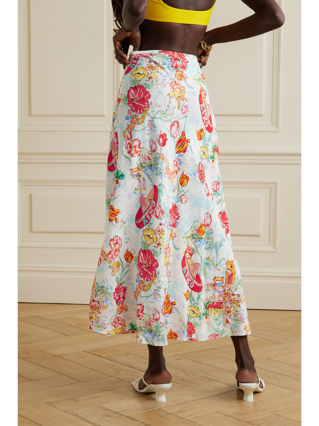 Rixo London Rixo - Kelly Skirt In Holiday - Atterley In Ivory