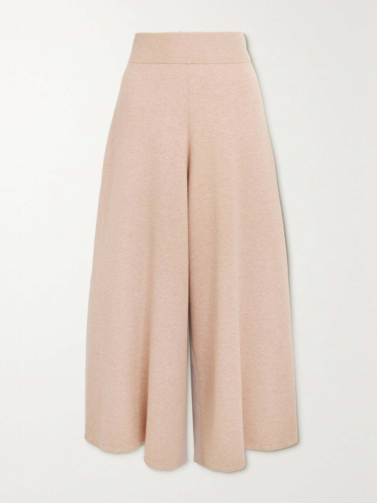 Roksanda Sukira Color-block Knitted Wide-leg Pants - Neutrals