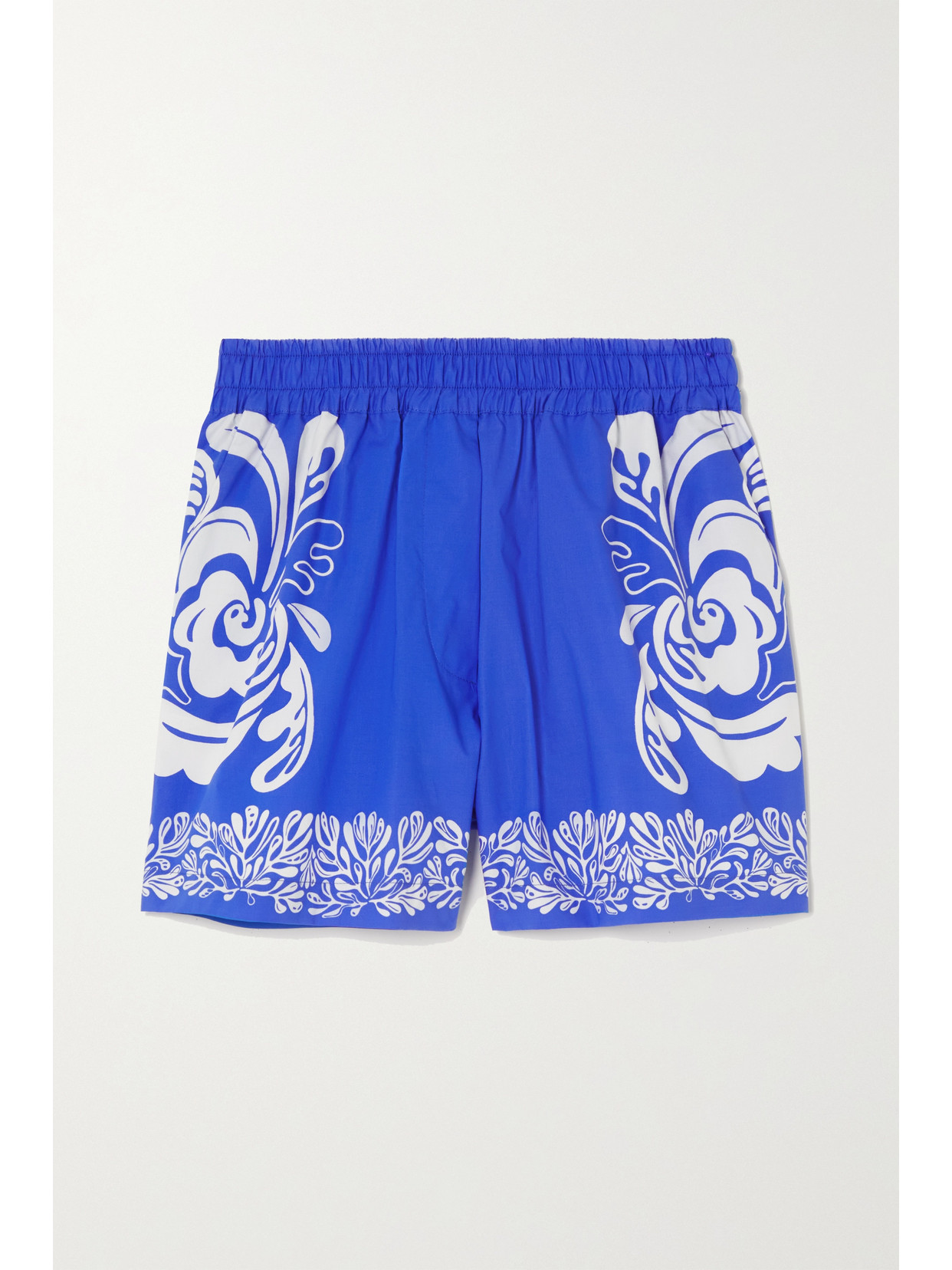 La DoubleJ - Printed Cotton-poplin Shorts - Blue 22 Awaiting product image