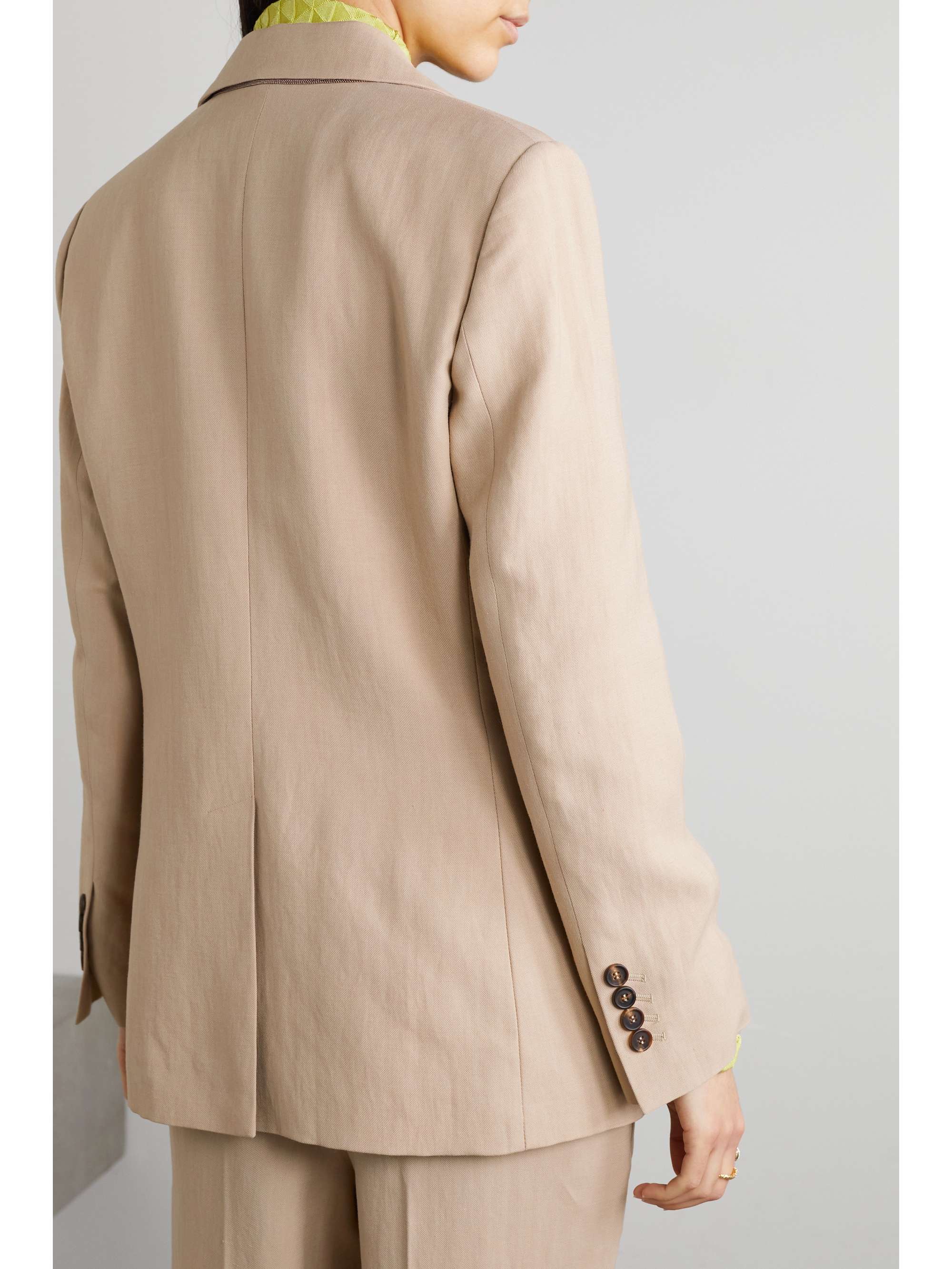 BRUNELLO CUCINELLI Double-breasted linen blazer