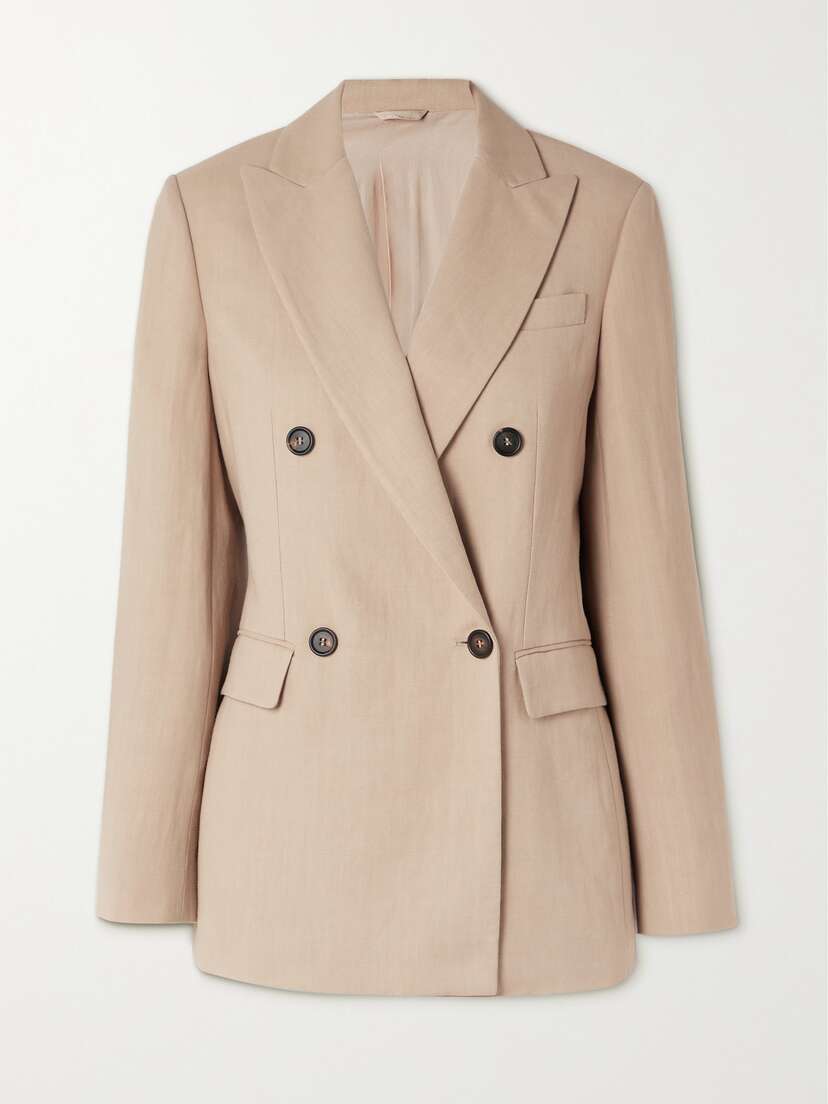 Brunello Cucinelli — Double-breasted linen blazer