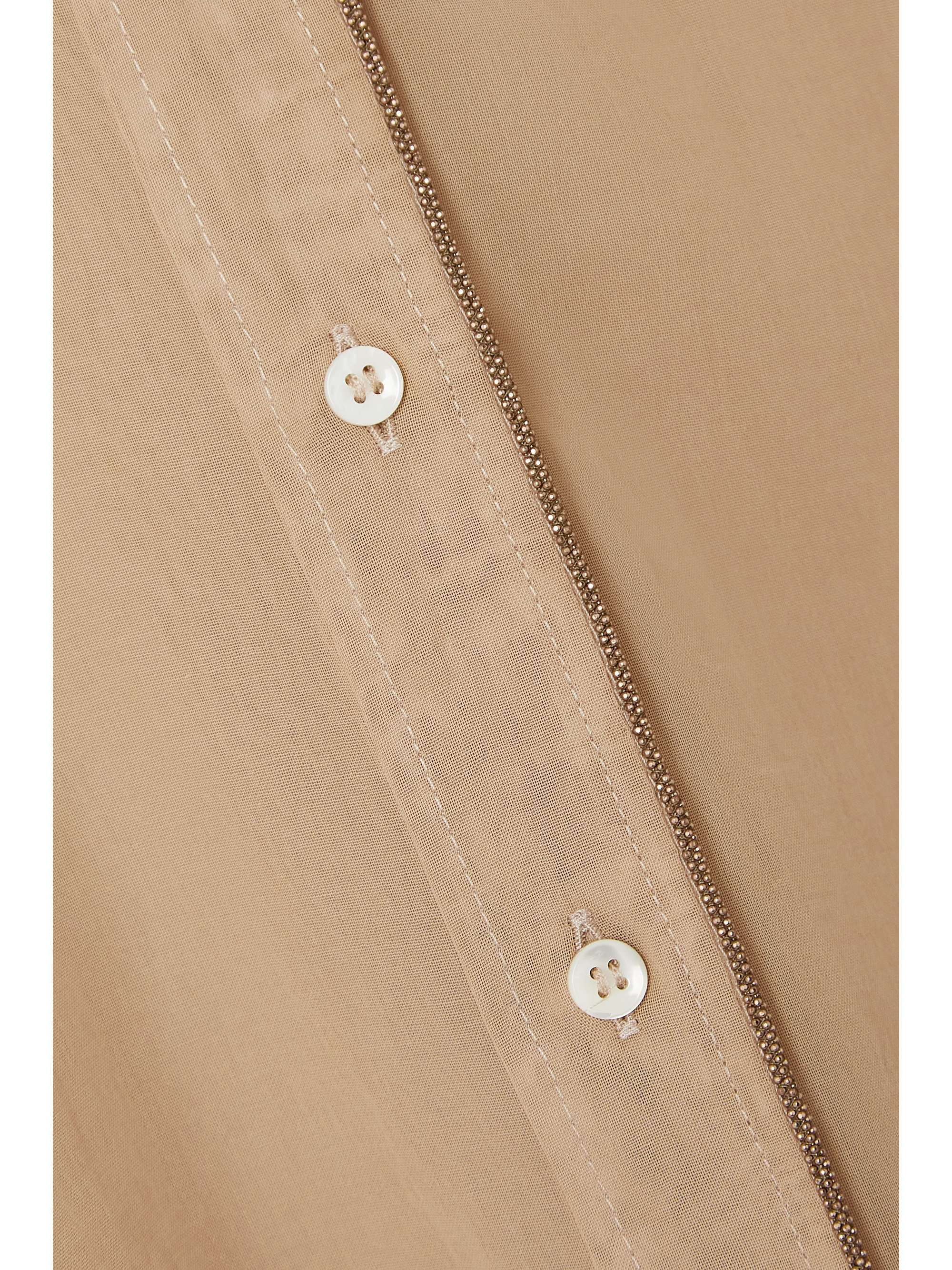 BRUNELLO CUCINELLI Bead-embellished cotton-organza shirt