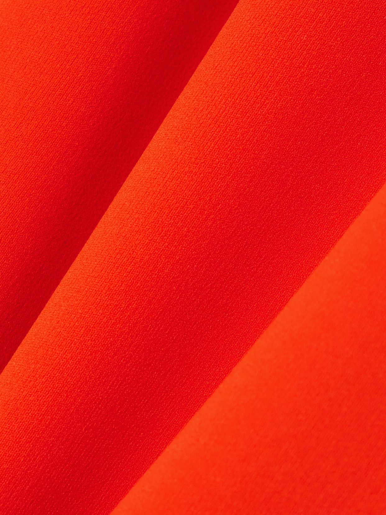 Victoria Beckham Vb Body Red One-shoulder Stretch-knit Midi Dress In Orange