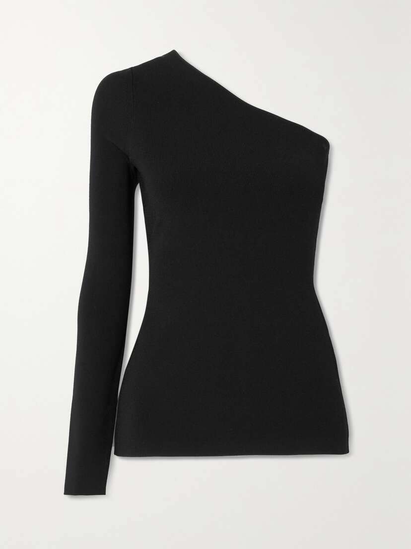 Victoria Beckham One-shoulder Stretch-knit Top
