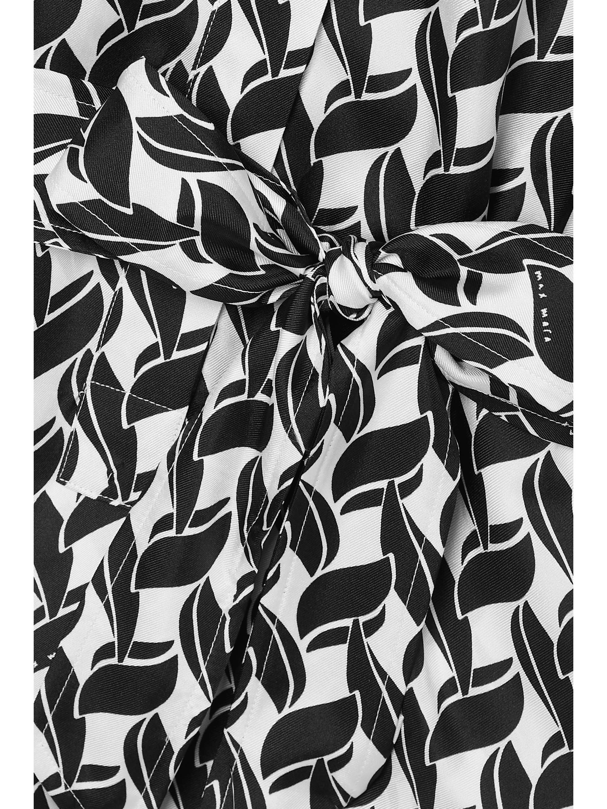MAX MARA Orario belted printed silk-twill shirt dress