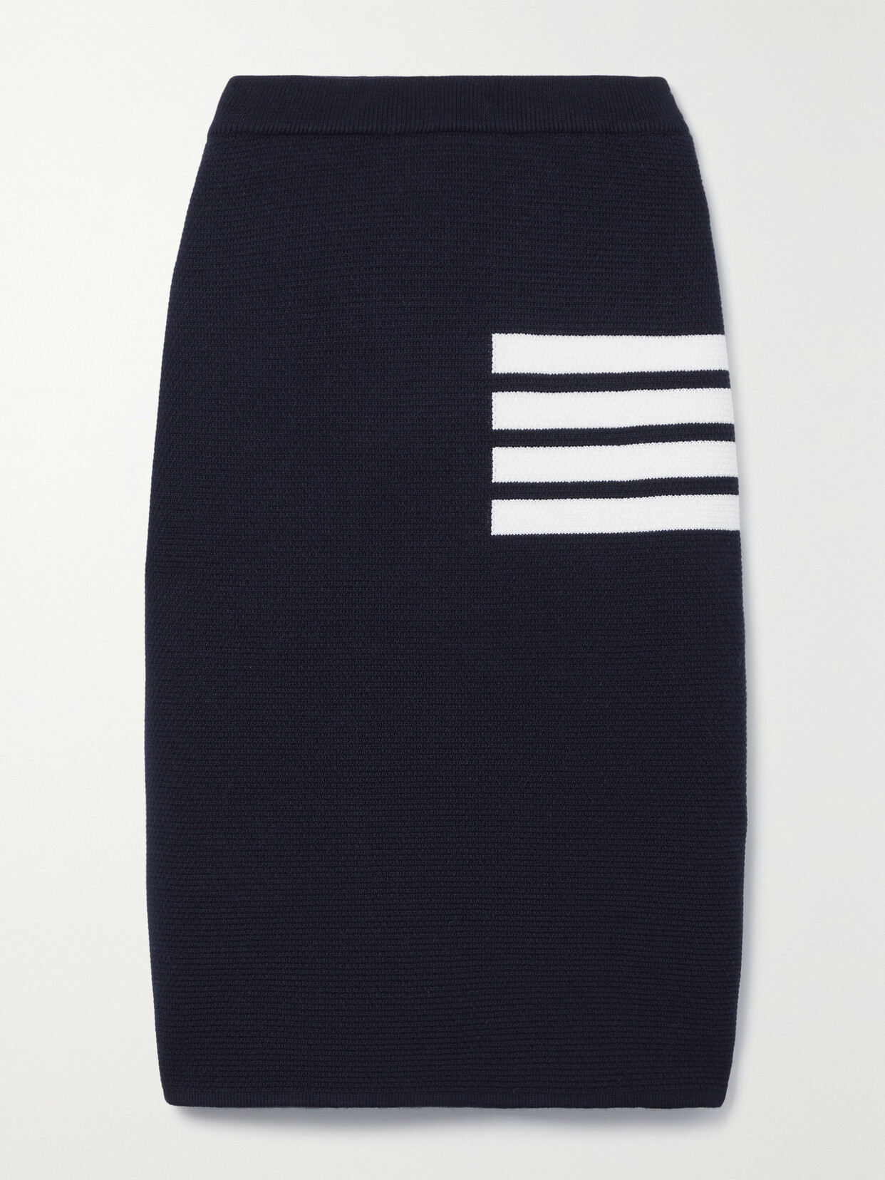Thom Browne Striped Wool-blend Midi Skirt - Blue