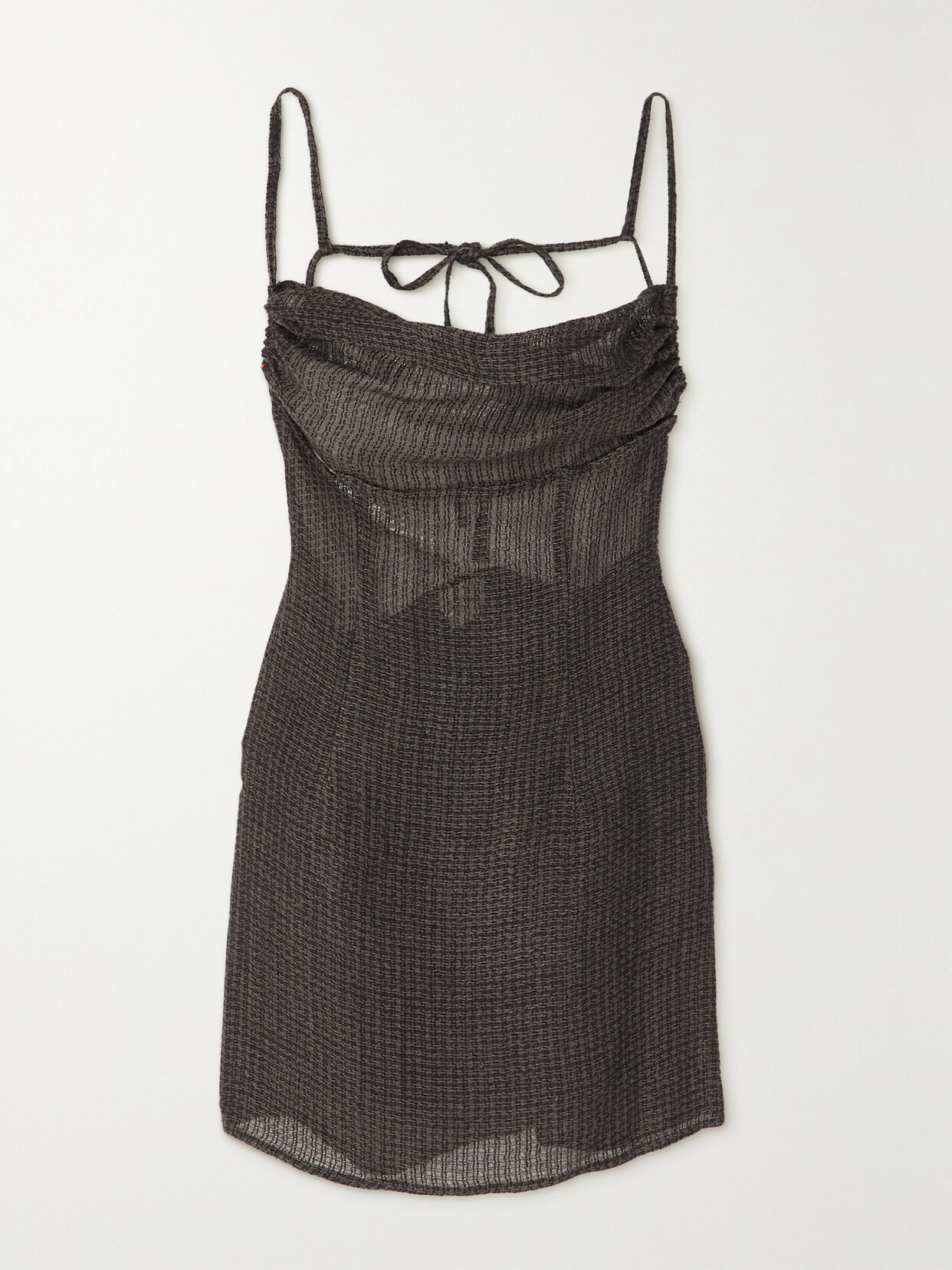 Le Kasha Kharga Convertible Draped Organic Linen Mini Dress
