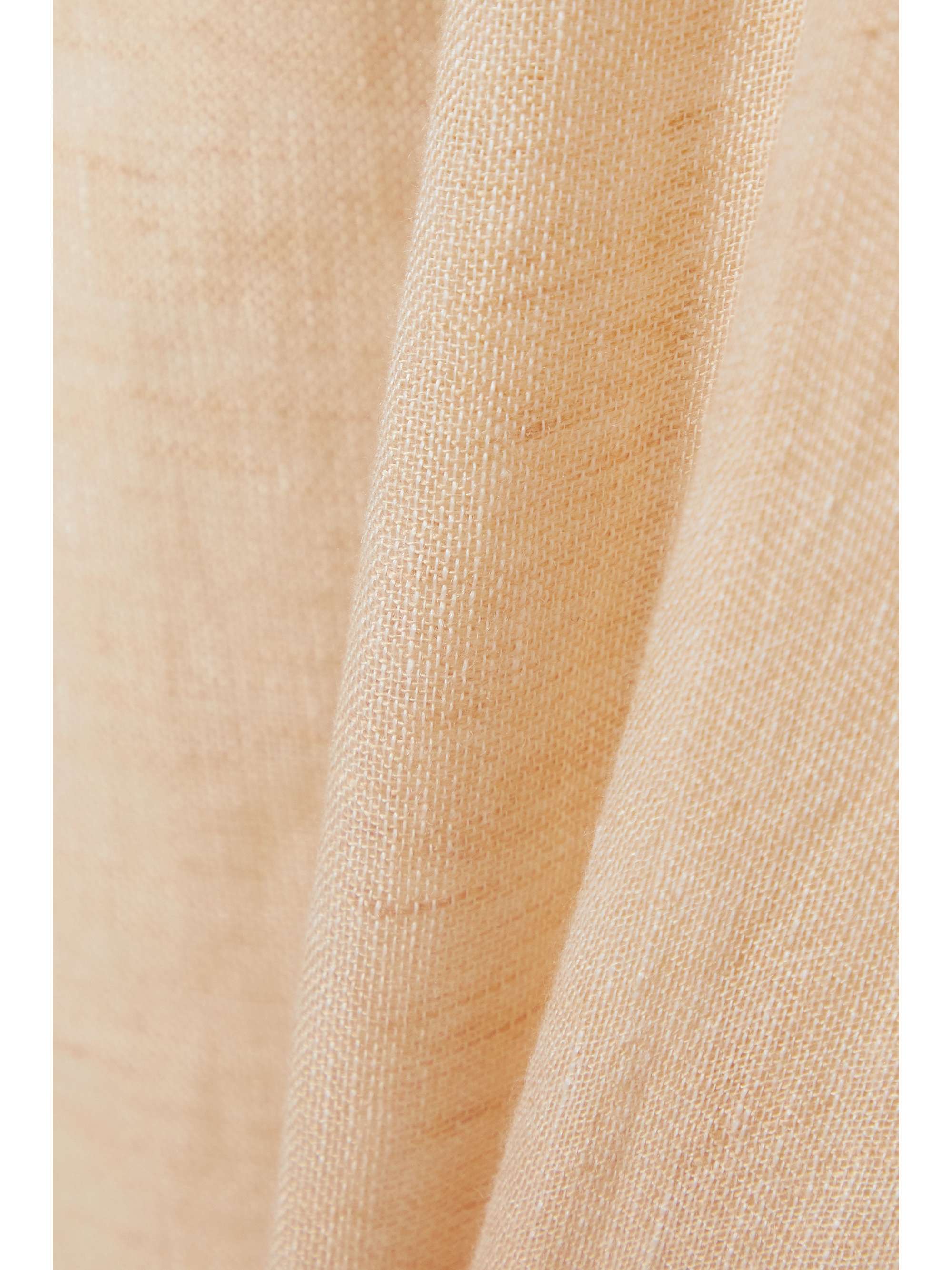 LE KASHA + NET SUSAIN Sidfa belted cutout organic linen wide-leg pants