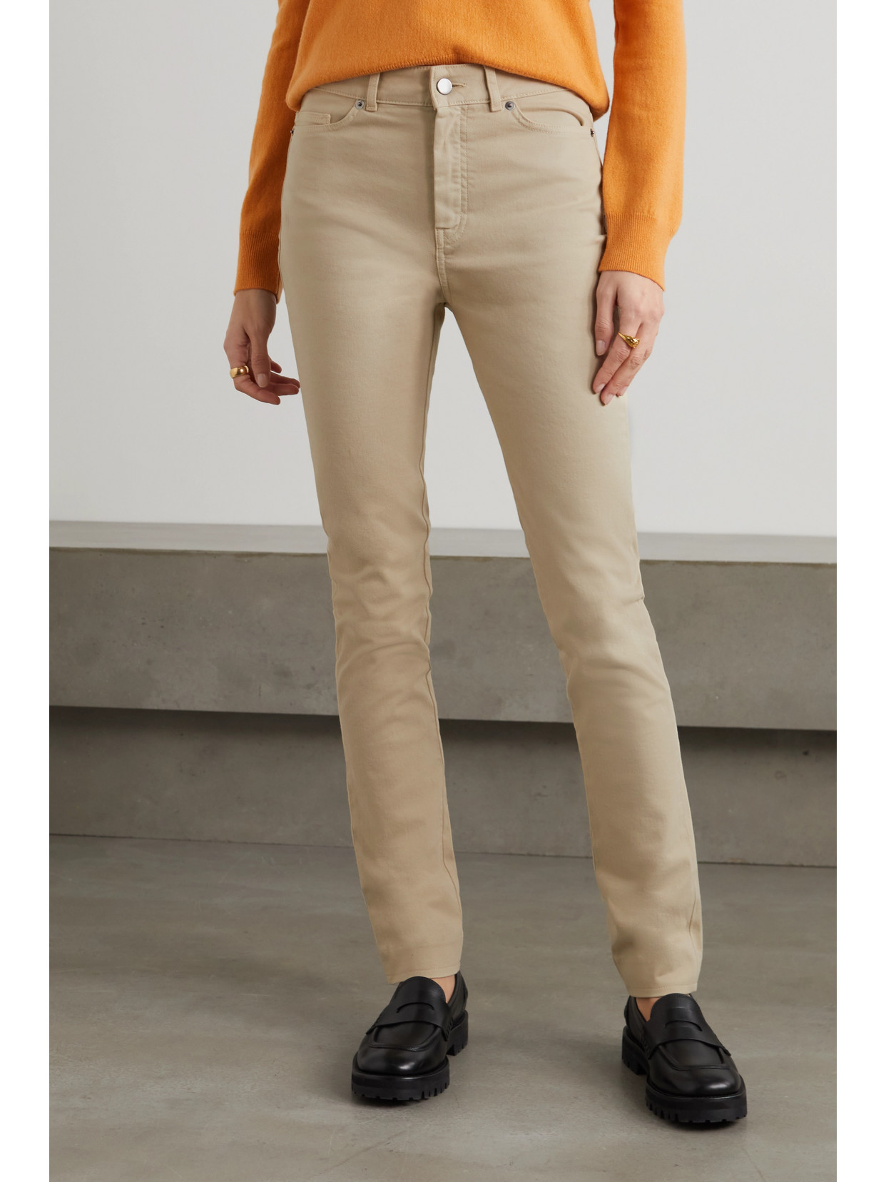Mid-Rise Slim-Leg Jeans