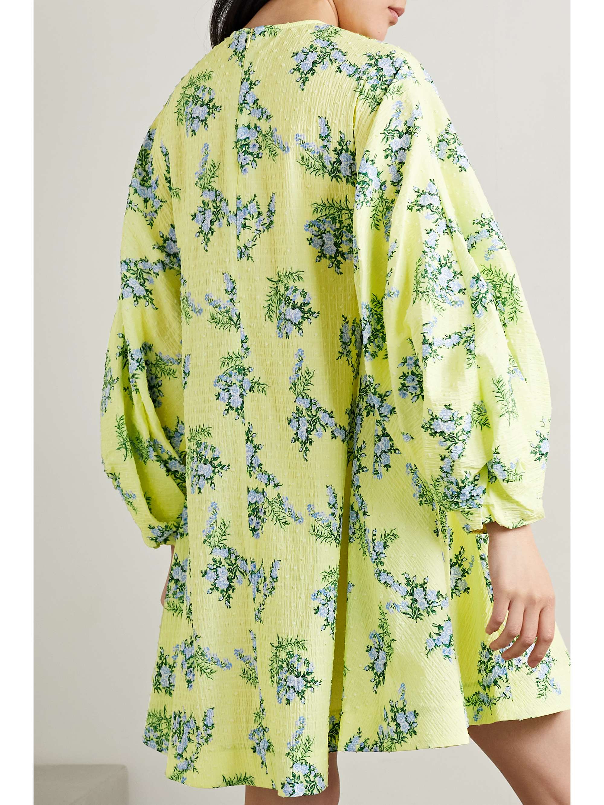 EMILIA WICKSTEAD Nelson floral-print fil coupé cotton-blend mini dress
