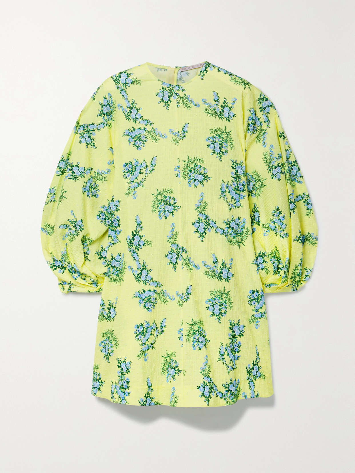 Emilia Wickstead - Nelson Floral-print Fil Coupé Cotton-blend Mini Dress - Yellow