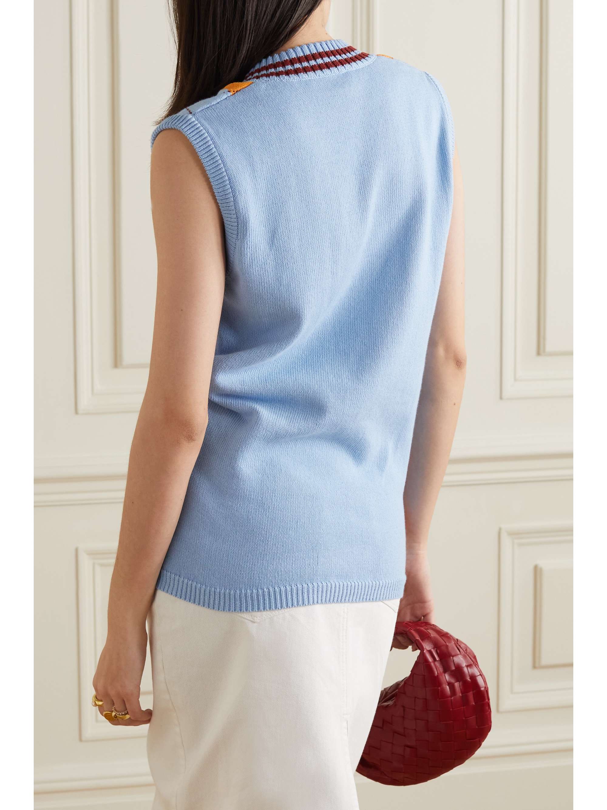PURDEY Argyle cotton vest