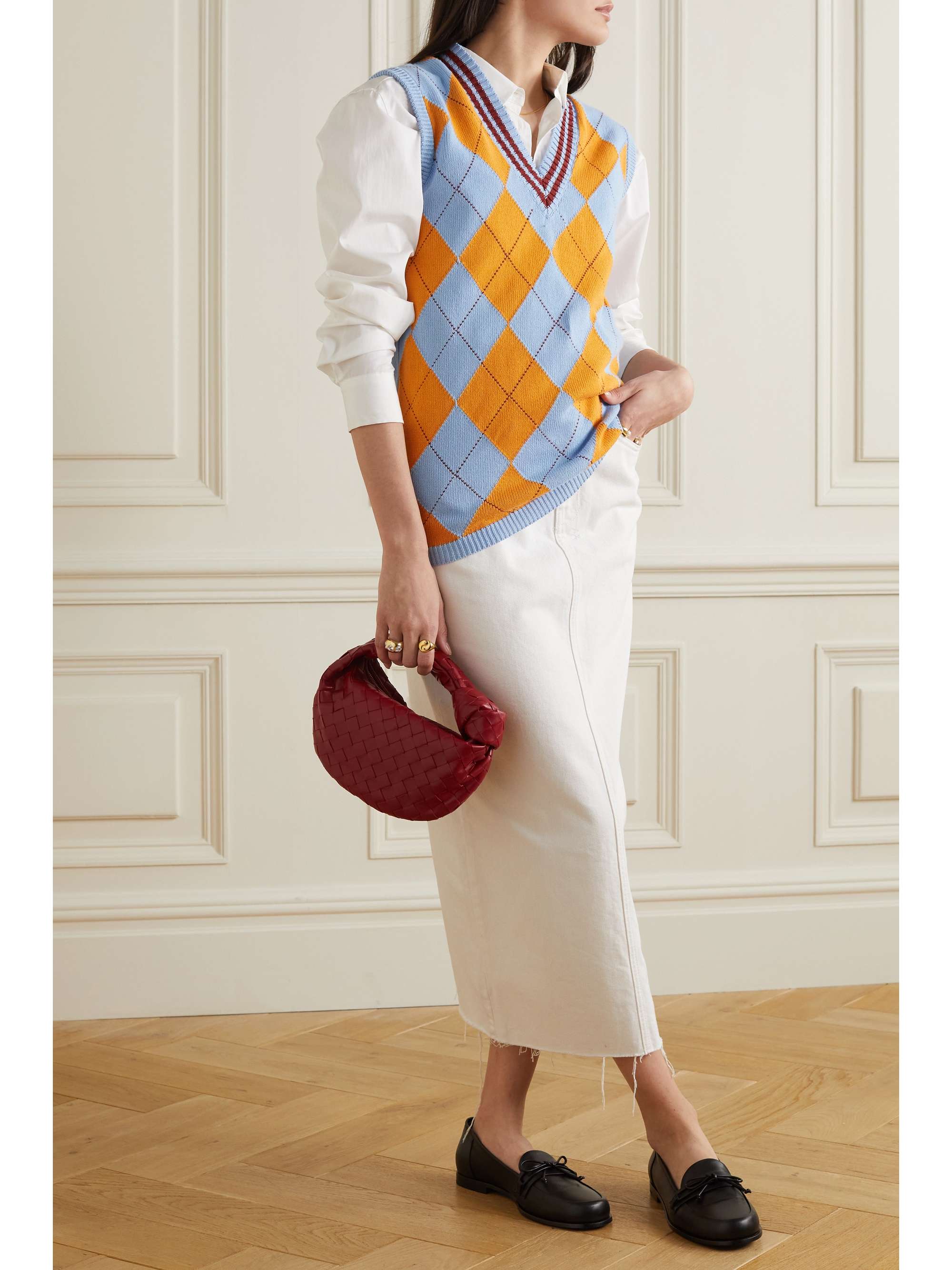 PURDEY Argyle cotton vest