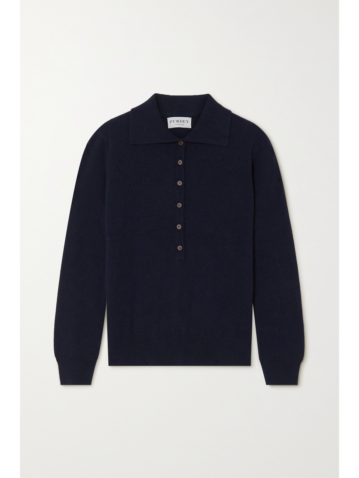Purdey Cashmere Polo Sweater