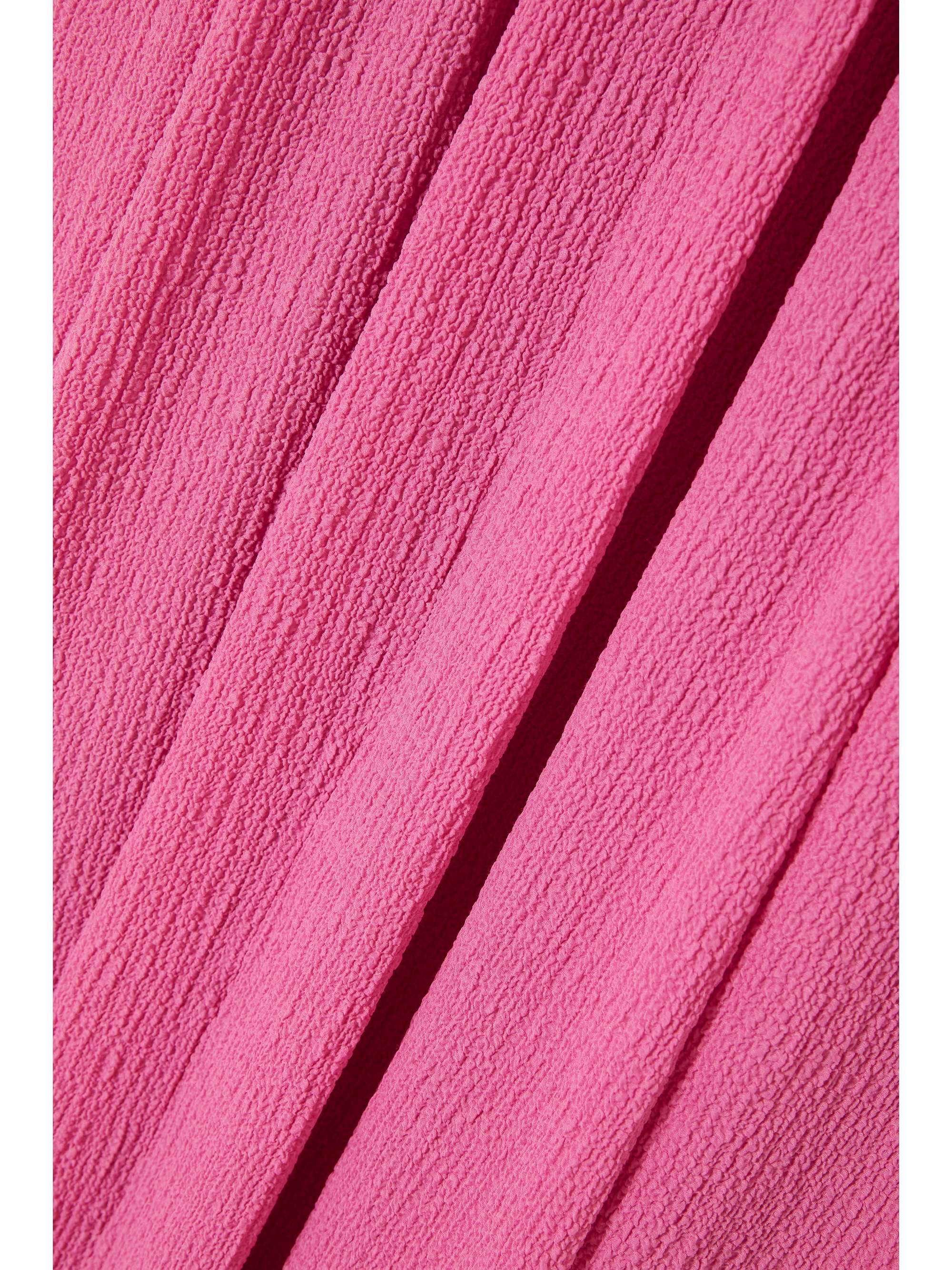 EMILIA WICKSTEAD Liv cape-effect seersucker gown