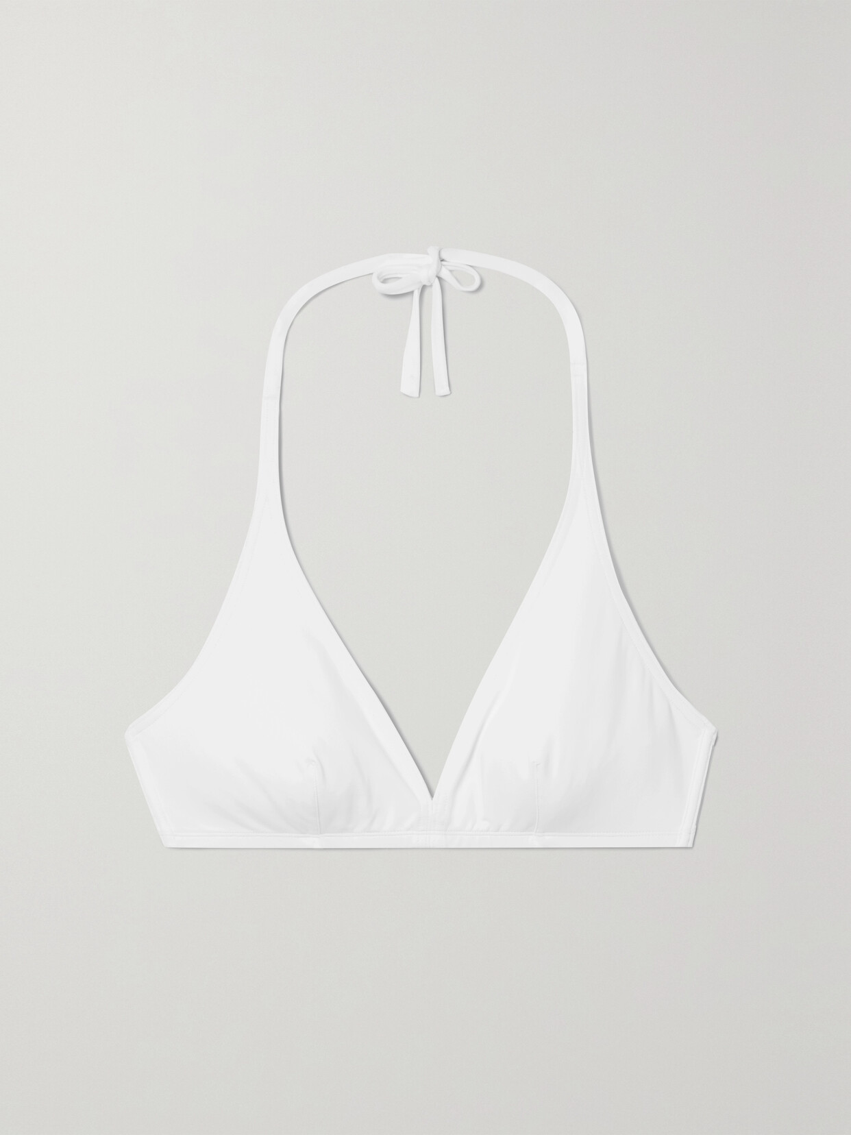 Eres Les Essentiels Triangle Halterneck Bikini Top In White