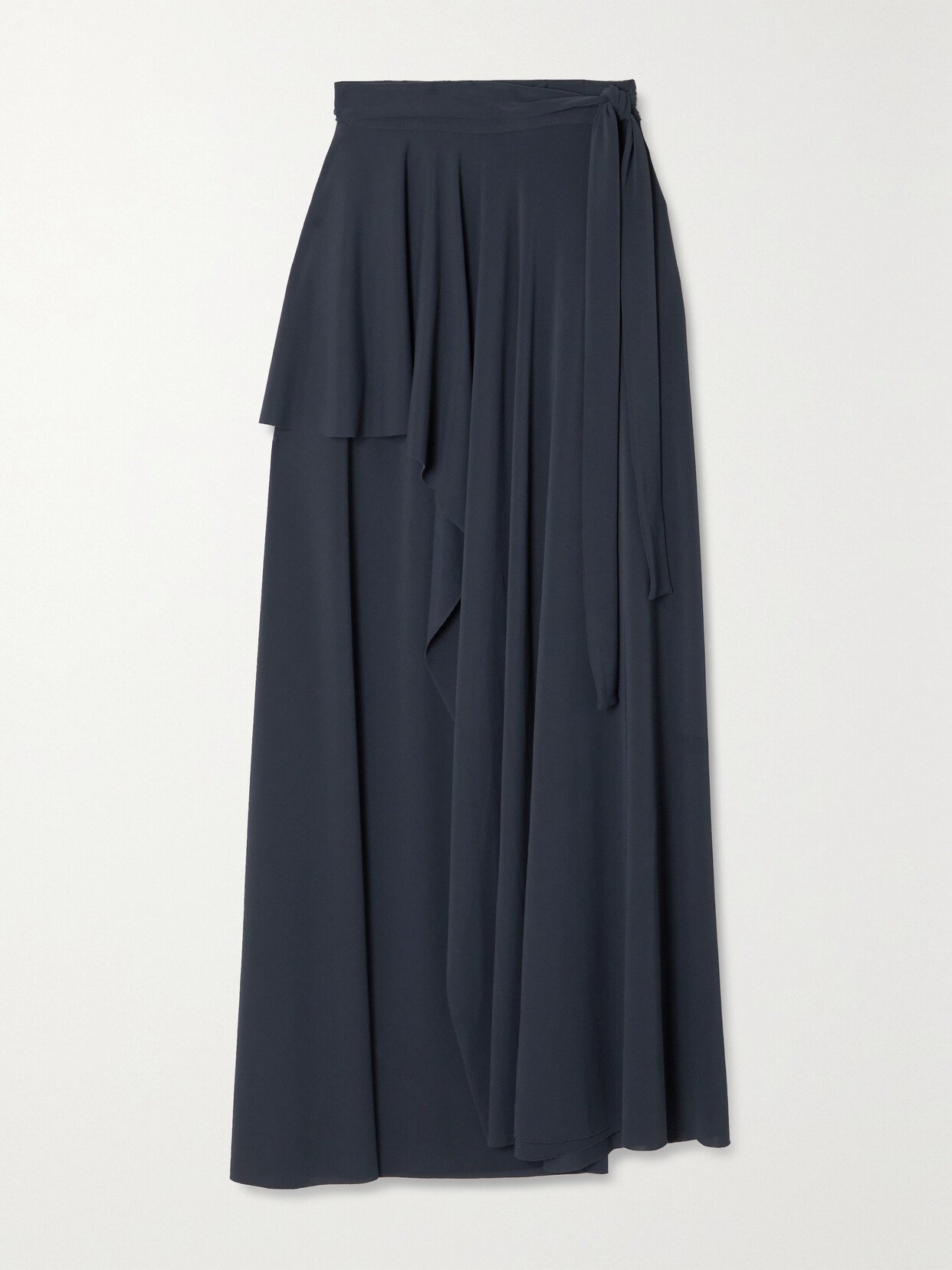 Eres + Maison Rabih Kayrouz Sara Pleated Stretch-jersey Wrap Maxi Skirt - Blue