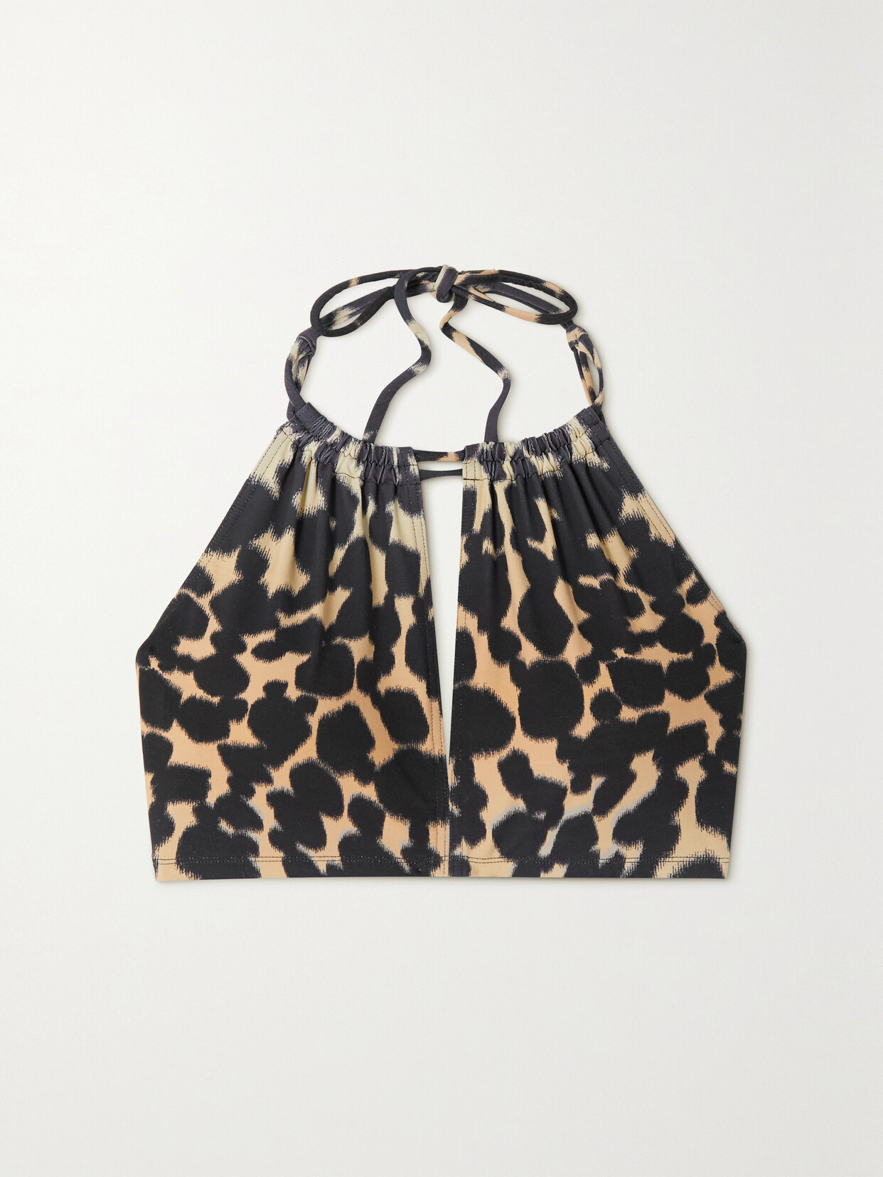 Eres + Maison Rabih Kayrouz Dalia Cutout Leopard-print Halterneck Bikini Top - Animal print