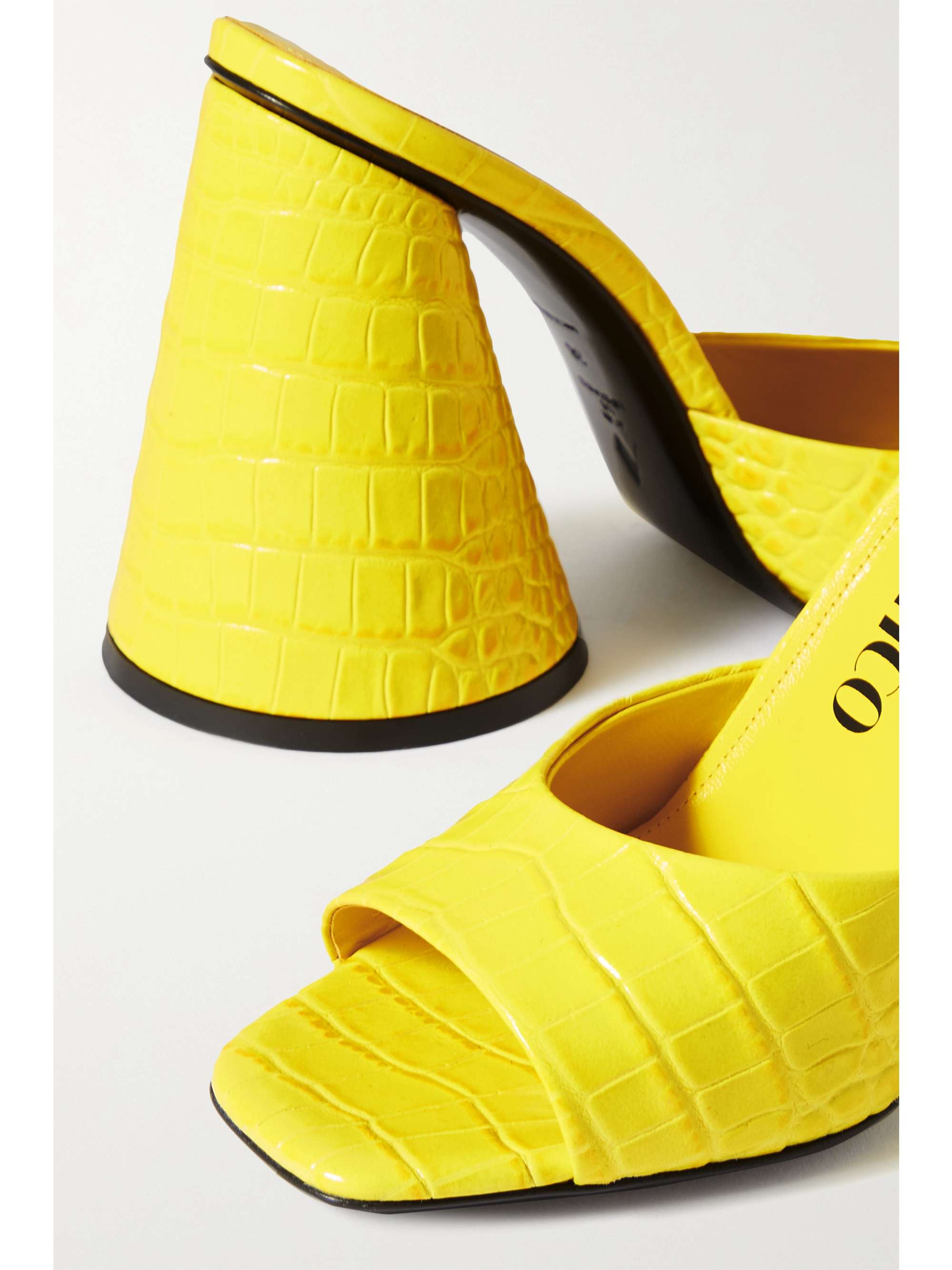 THE ATTICO Luz croc-effect leather mules